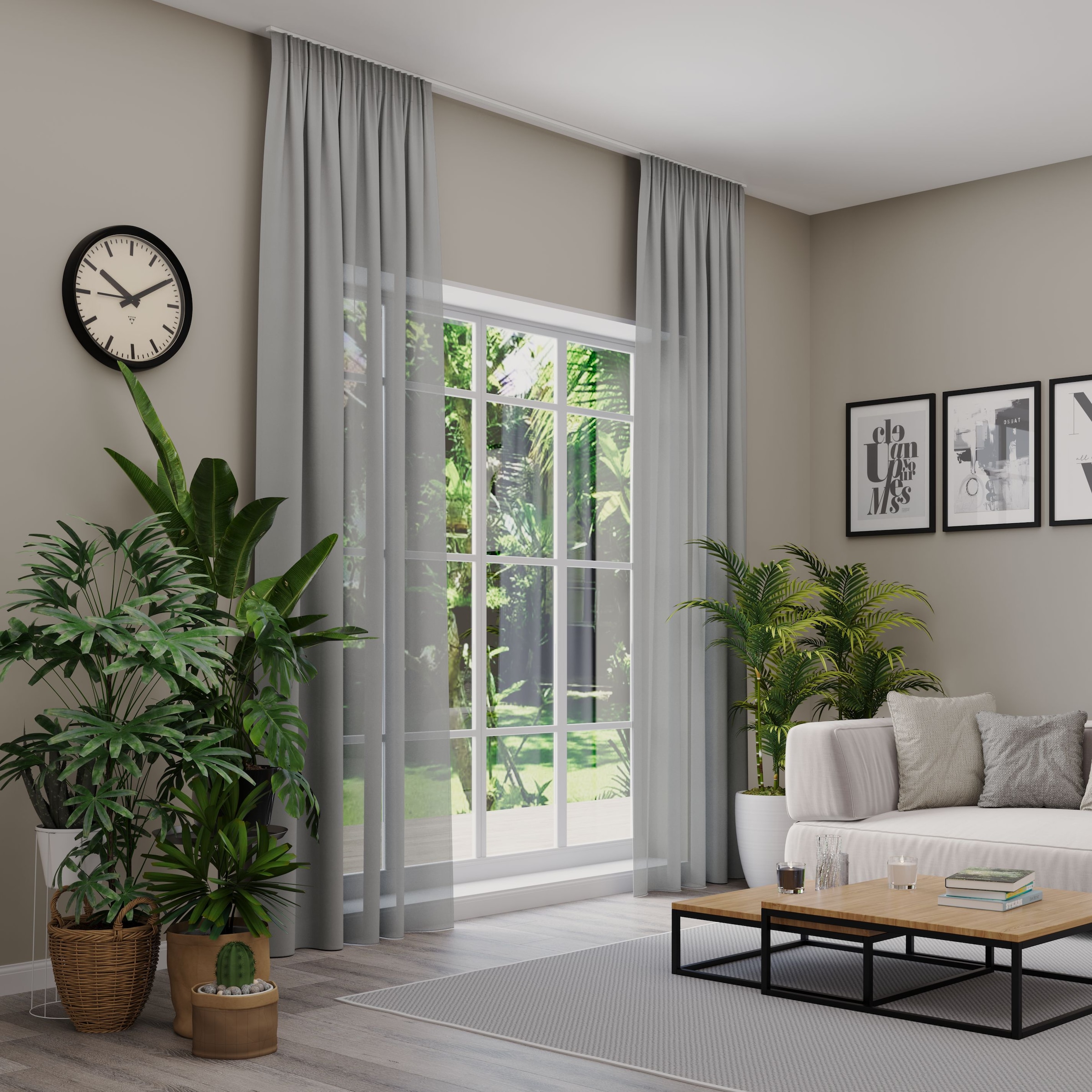 Neutex for you! Vorhang nach Mass »EVA« Multifunktionsband 1 Stk. tlg. Uni-Voile mit elegantem Glanz