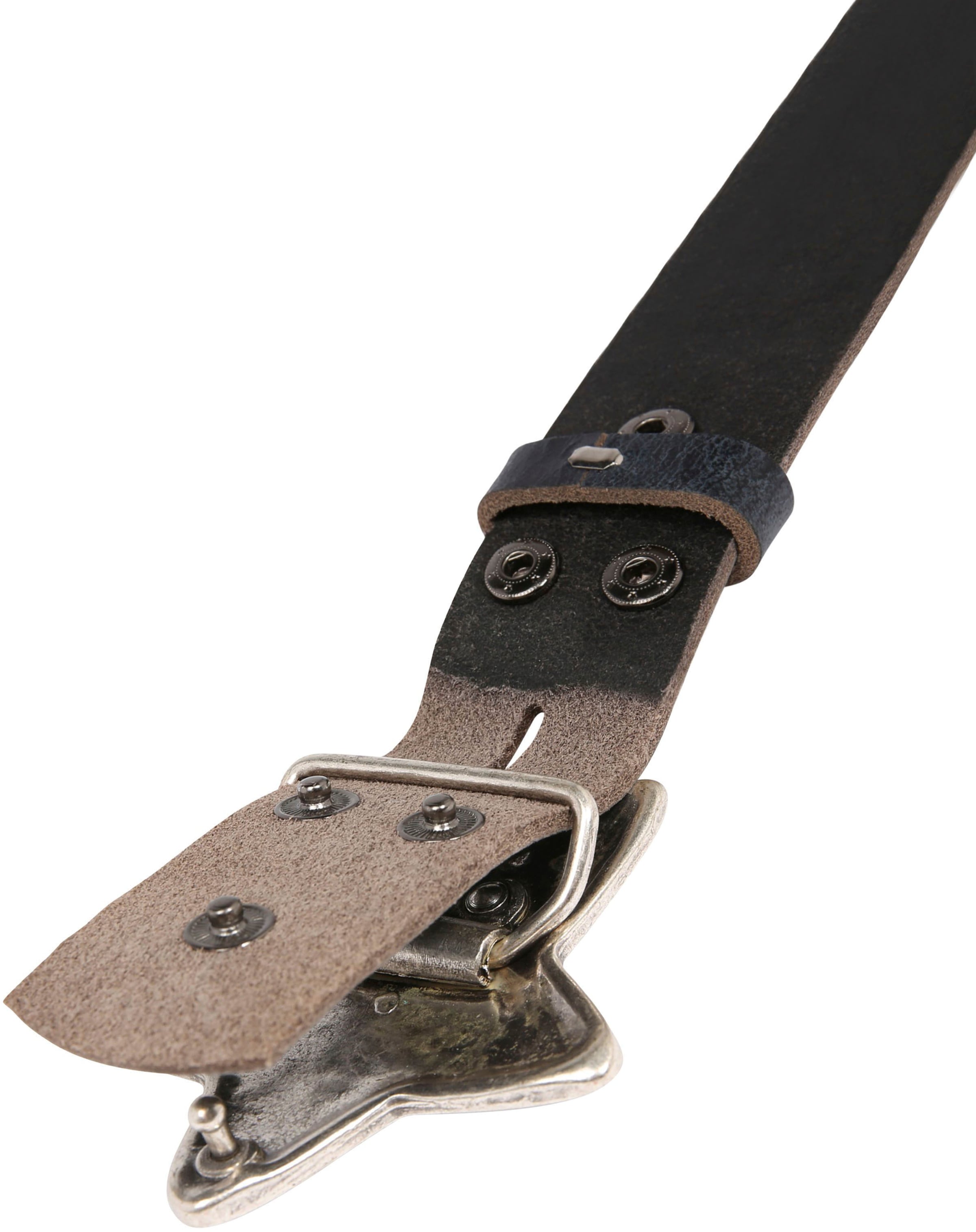 Rettungsring Gürtel Ceinture en cuir , mit gehämmerter Stern-Schliesse