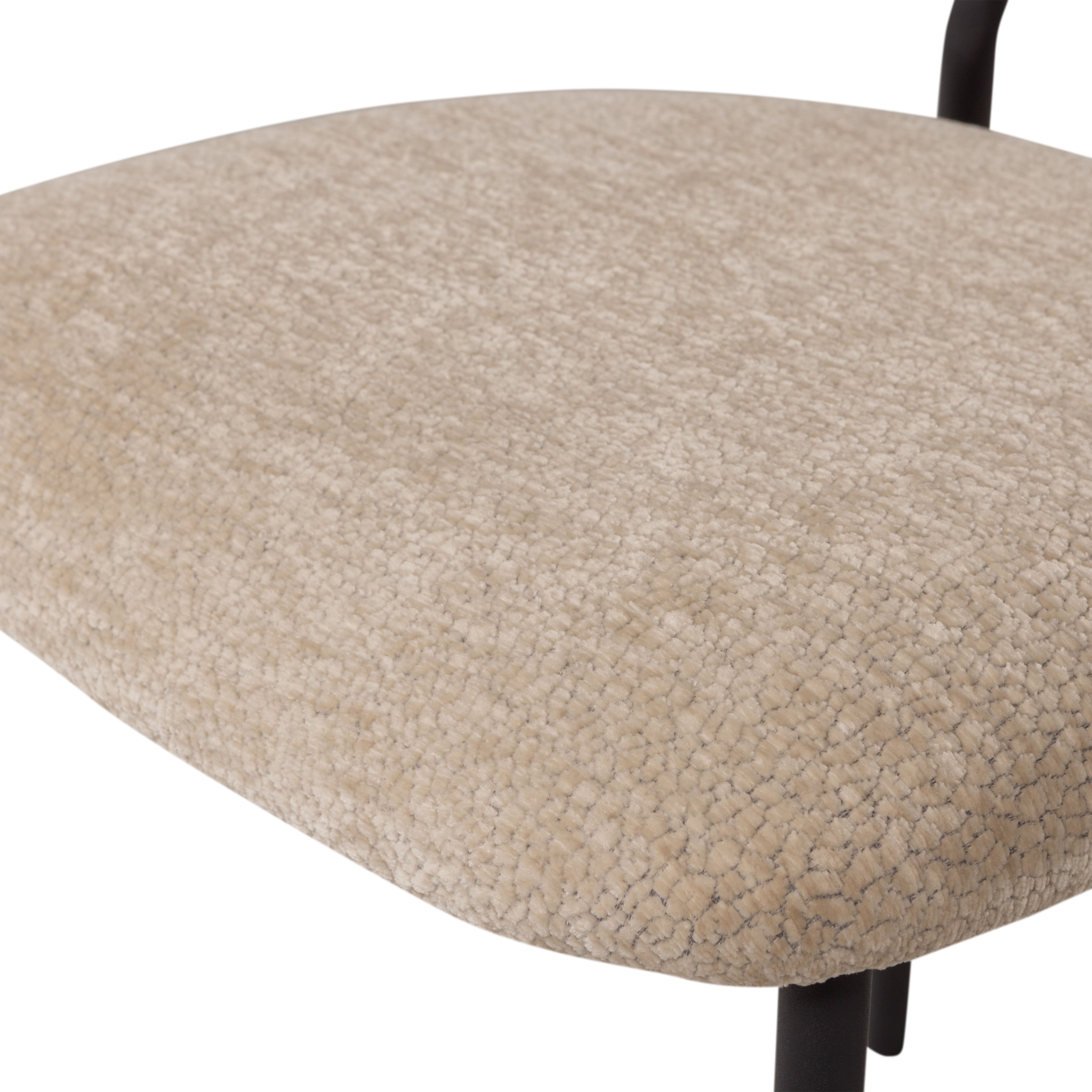 WOOOD Esszimmerstuhl »Kjeld stapelbar mit Bezug und Metallgestell, B 47 x T 53 x H 79 cm« (Set) 2 Stk.(Set, 2 St) Chenille, Tragkraft 120 kg, Geringe Verschleissfestigkeit