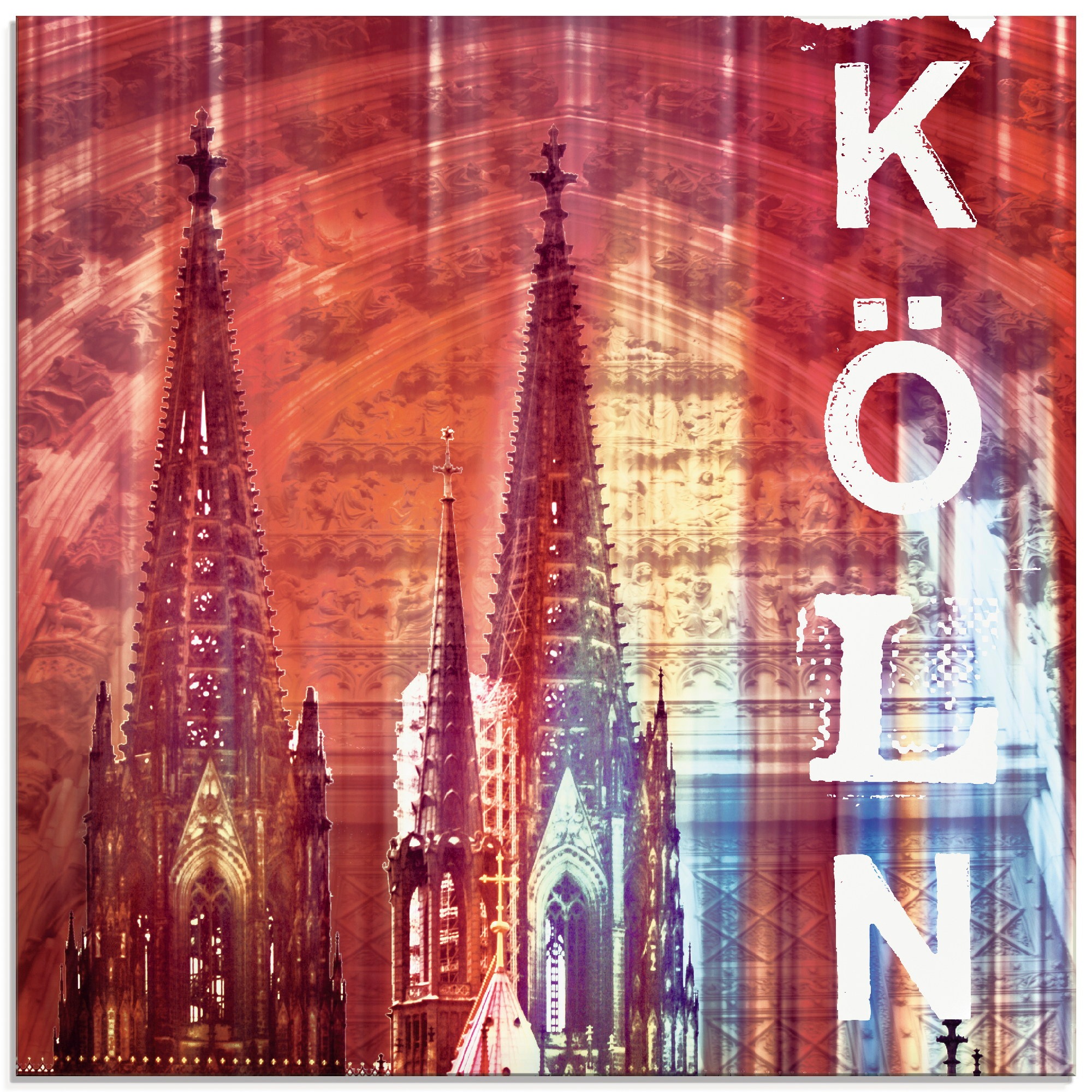 Image of Artland Glasbild »Köln Skyline Collage II«, Gebäude, (1 St.) bei Ackermann Versand Schweiz