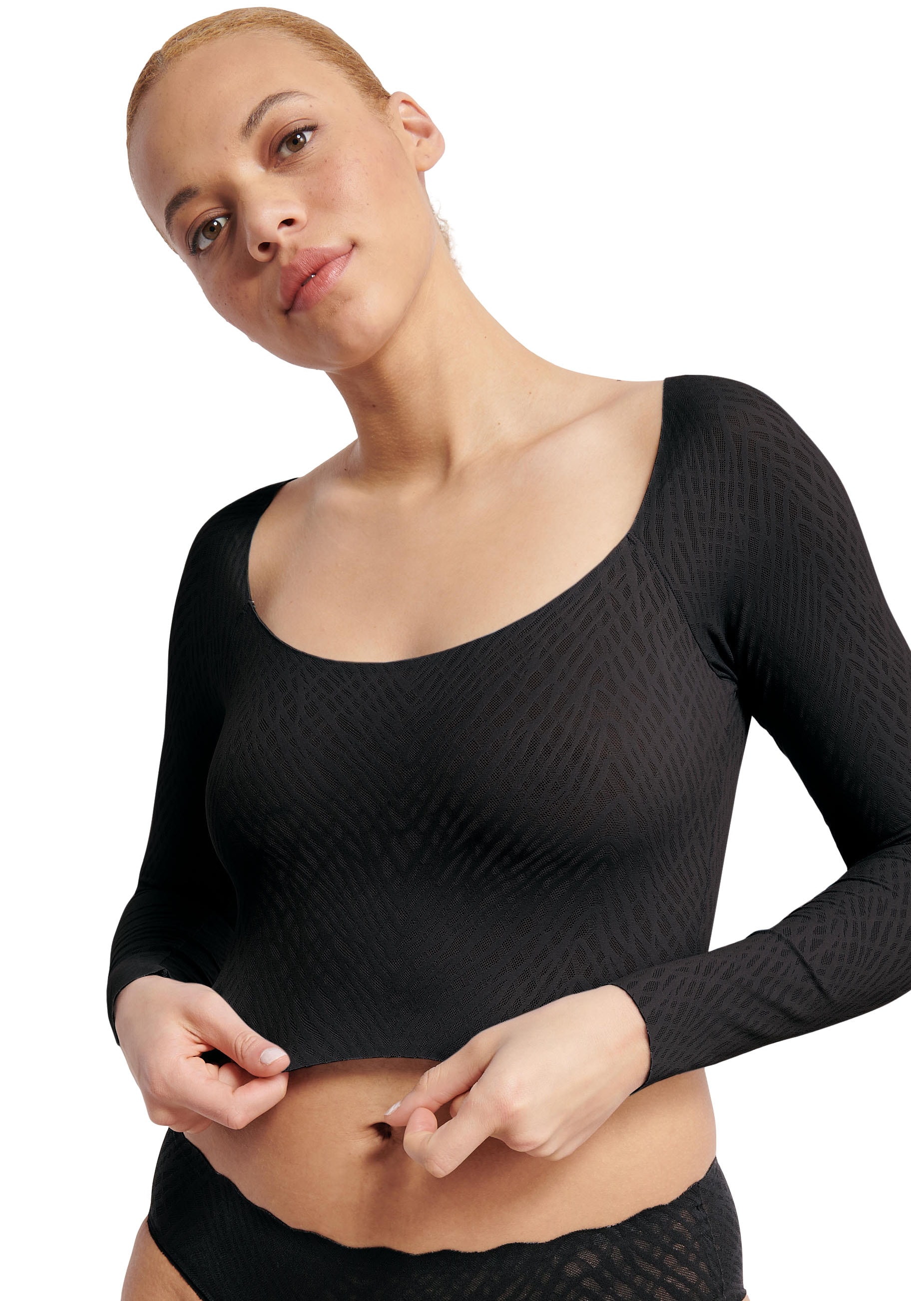 Image of sloggi Longsleeve "ZERO Feel Bliss" nahtlos mit Spitzenoptik, weich, elastisch