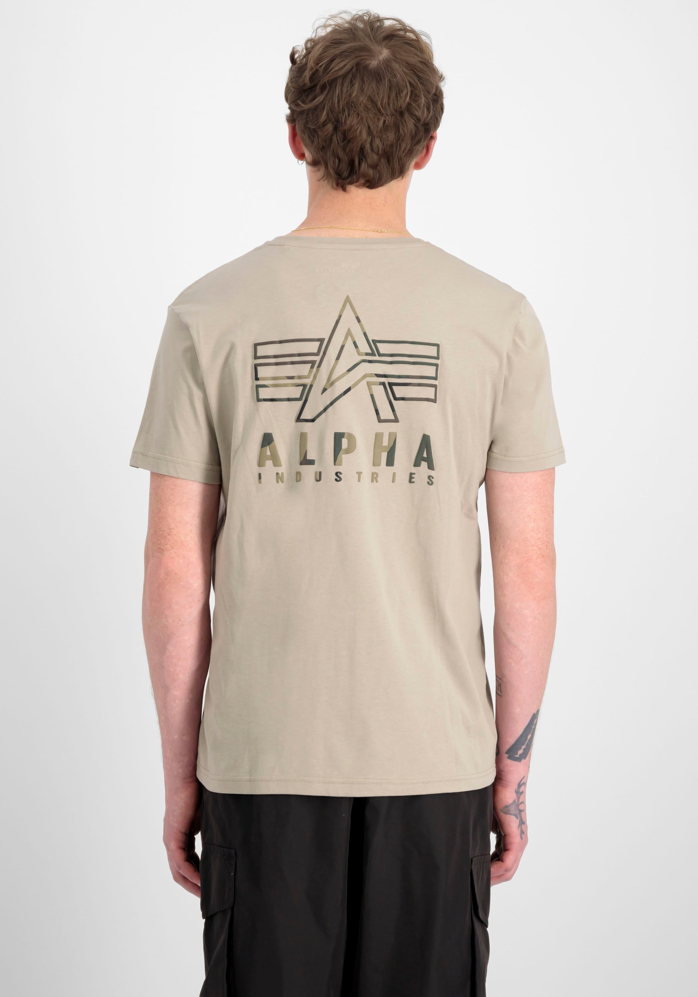 Alpha Industries Rundhalsshirt »Camo Logo Puff Print BP T«