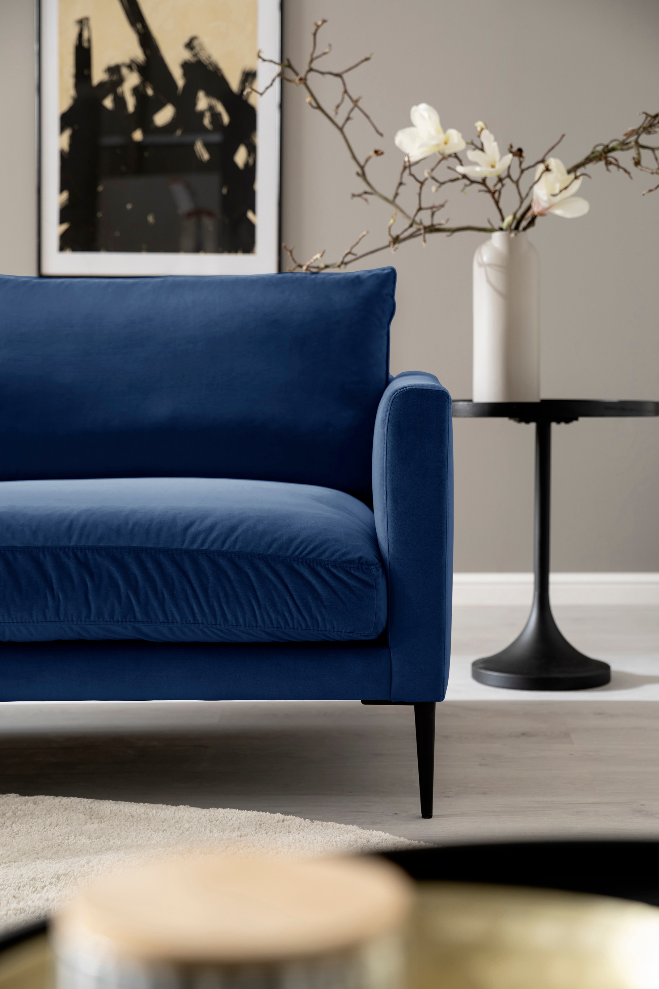 Trends by HG Polsterecke »Svea L-Form« Ottomane rechts oder links, mit Metallfuss, frei im Raum stellbar