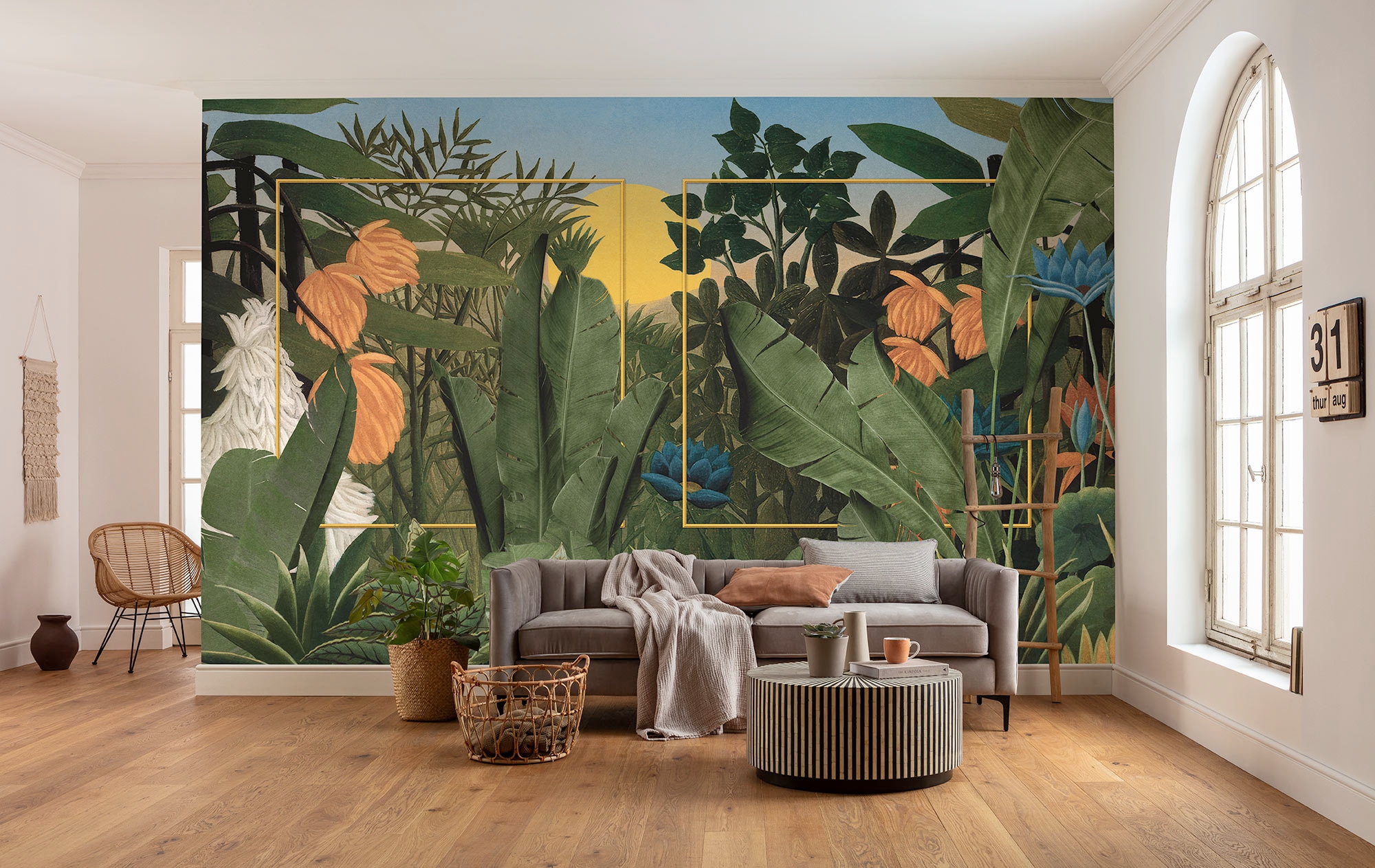 Image of Komar Fototapete "Komar Vlies Fototapete - Rousseau Remix - Grösse 350 x 250 cm" bedruckt glatt