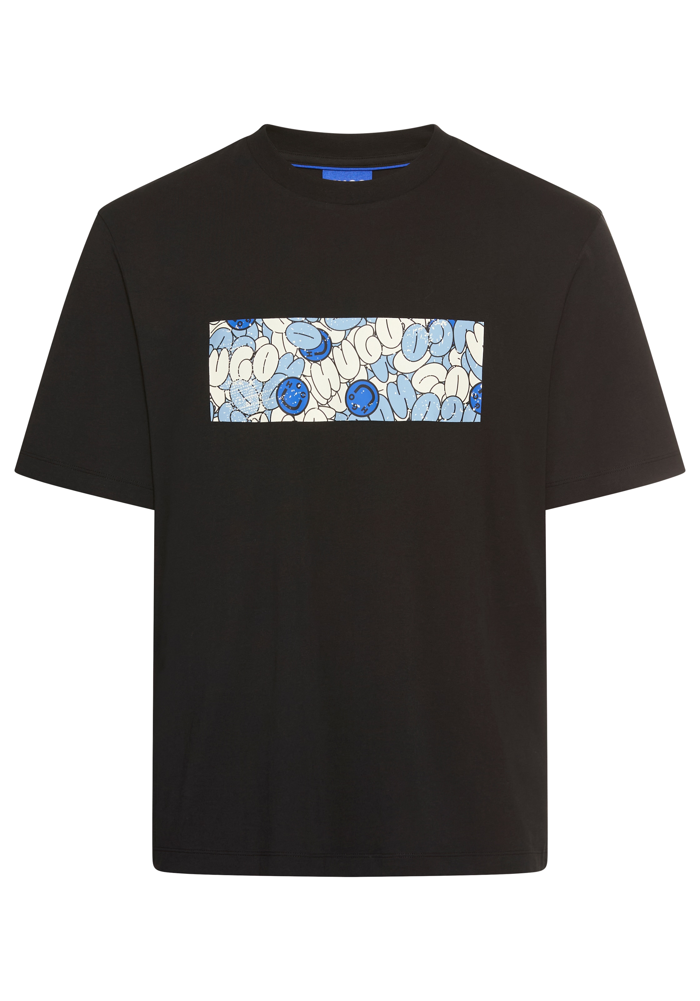 HUGO Blue T-Shirt »Nurix«, mit coolem Druck