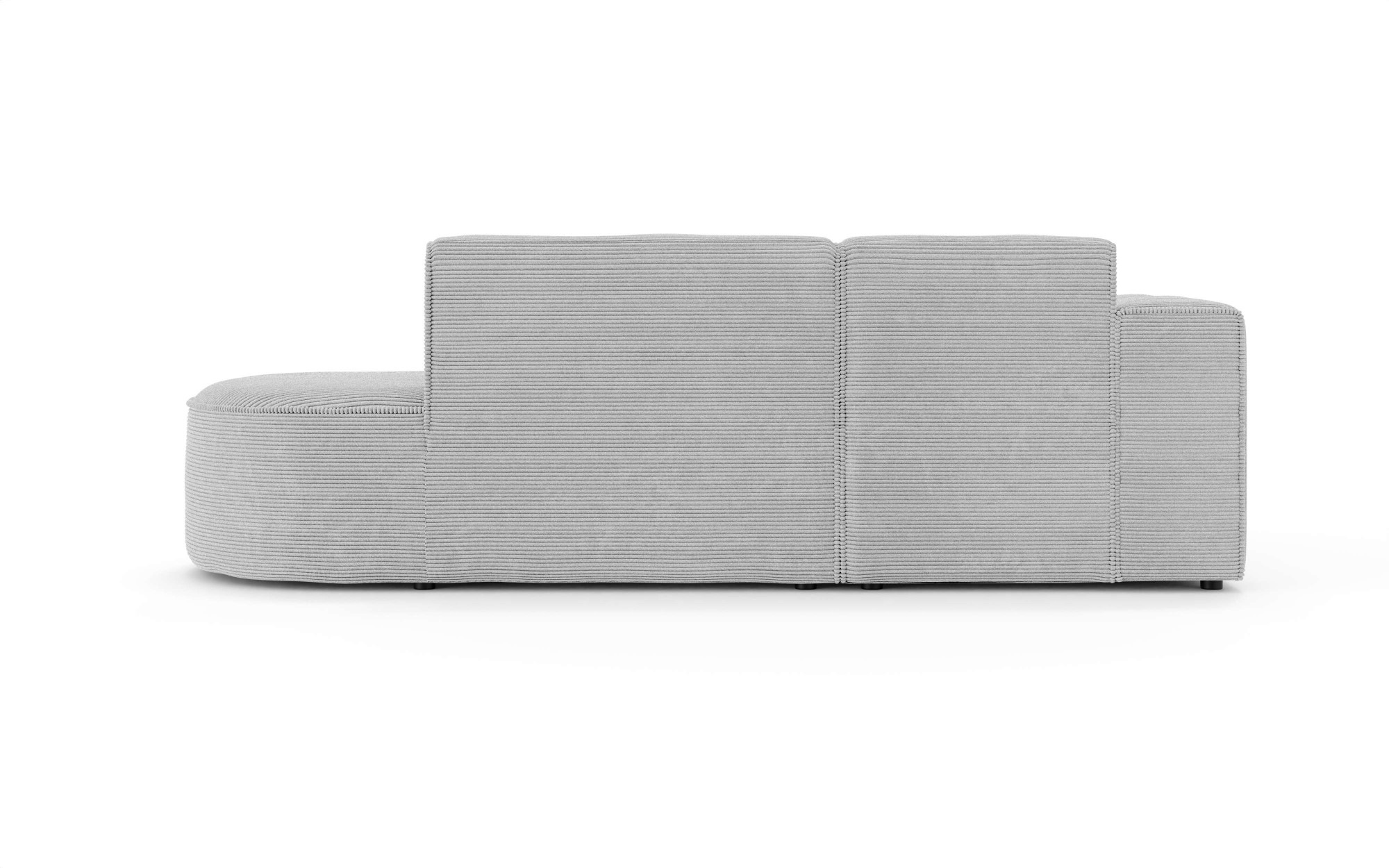 GOODproduct Ecksofa »ADELLA Design-Sofa mit Recamiere rechts/links, 248/159/76 cm« L-Form mit Wellenunterfederung, runde Form, auch in Cord