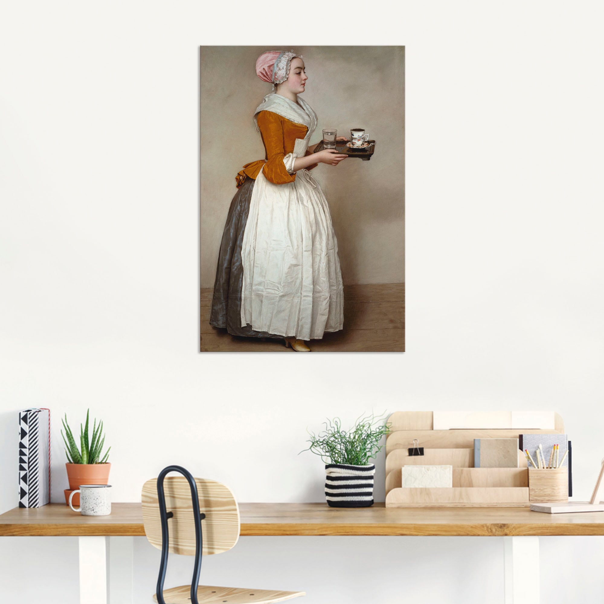 Artland Wandbild »Das Schokoladenmädchen. Um 1744/45«, Frau, (1 St.), als Alubild, Outdoorbild, Leinwandbild, Poster, Wandaufkleber