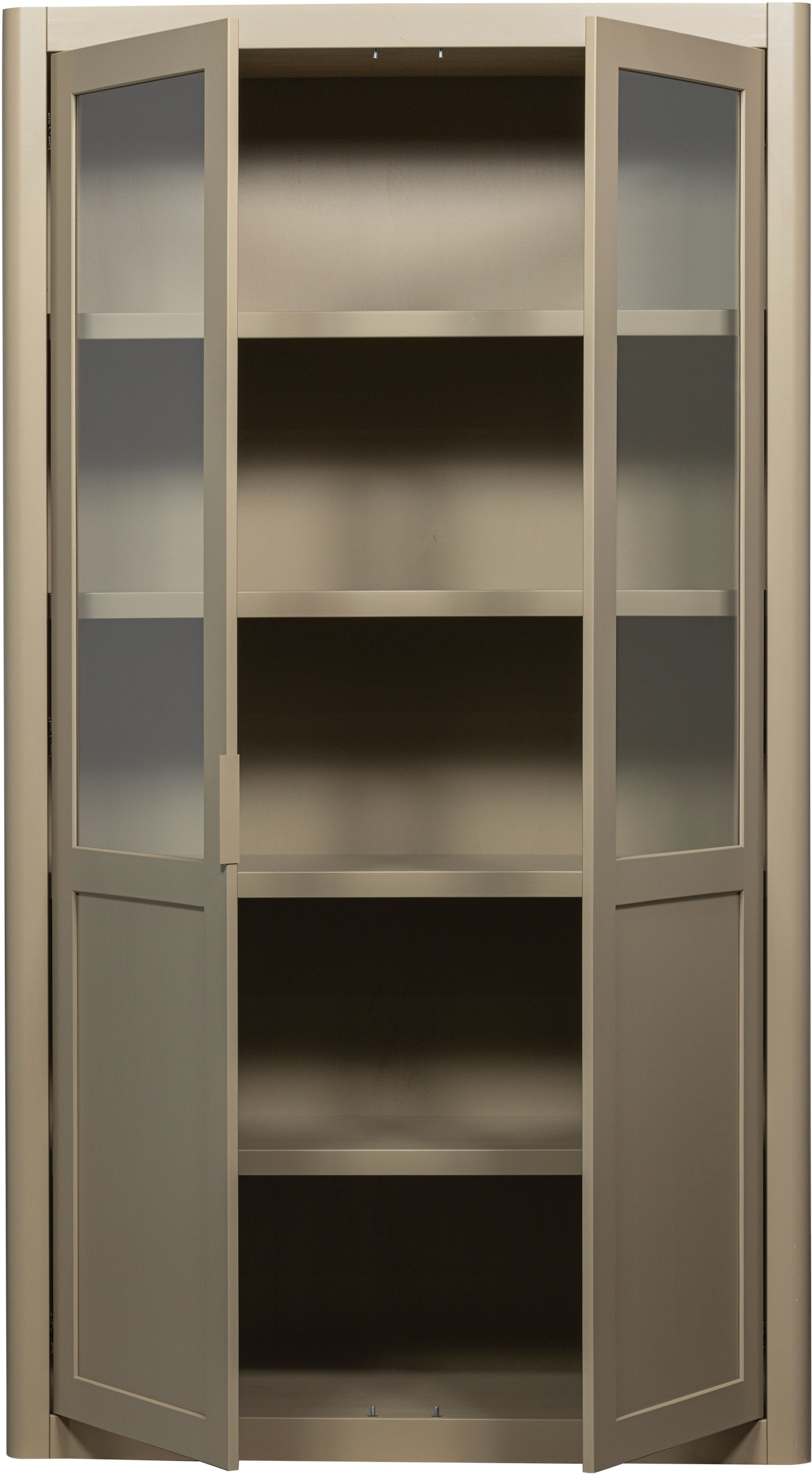 WOOOD Vitrine »Gunnar FSC®-Kiefernholz mit Glasstüren H 217 x B 120 x T 48 cm« Tragkraft 150 kg gesamt, wasserbasierter Schutzlack, Pfleigleicht