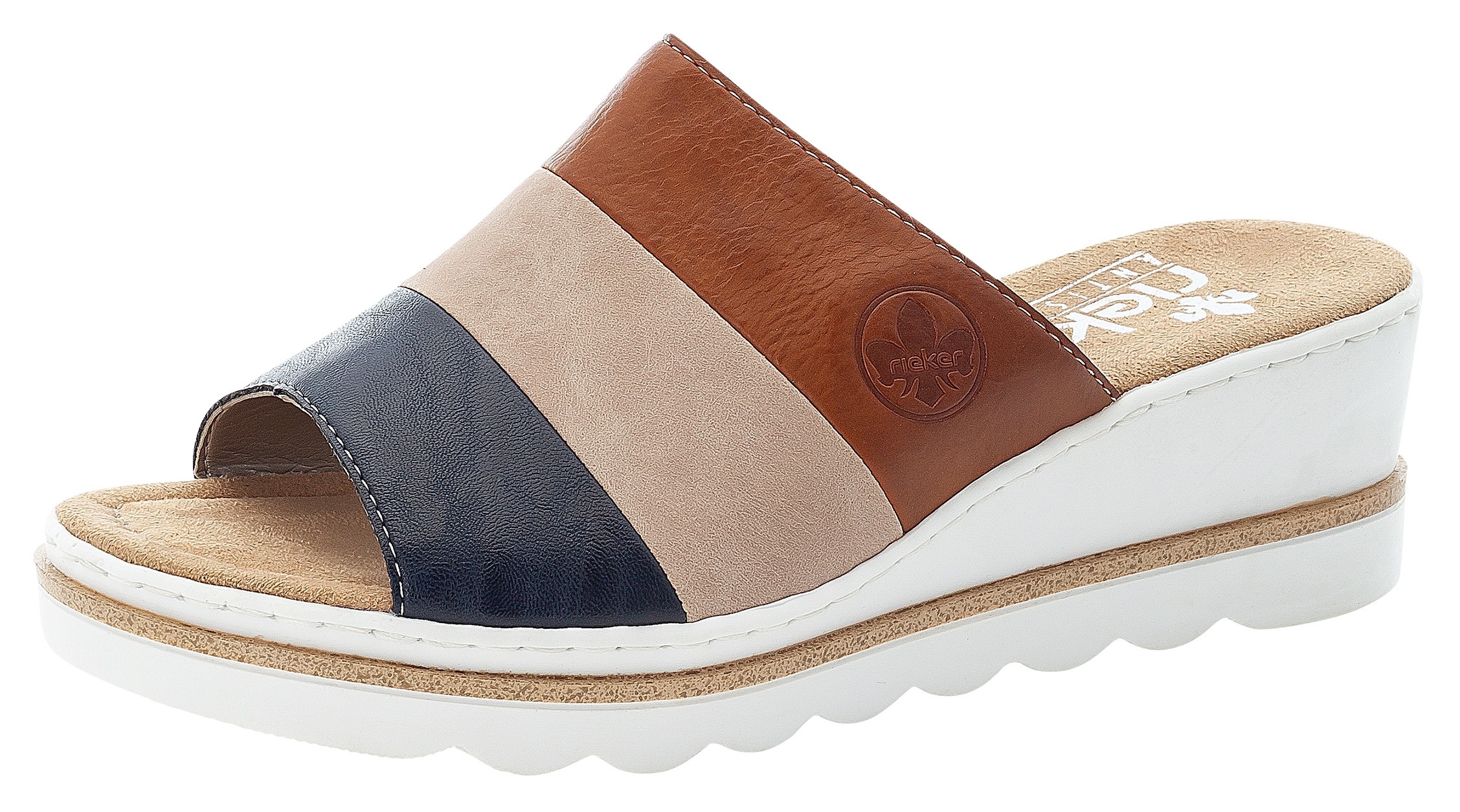 Image of Rieker Pantolette, im Patchwork-Look bei Ackermann Versand Schweiz