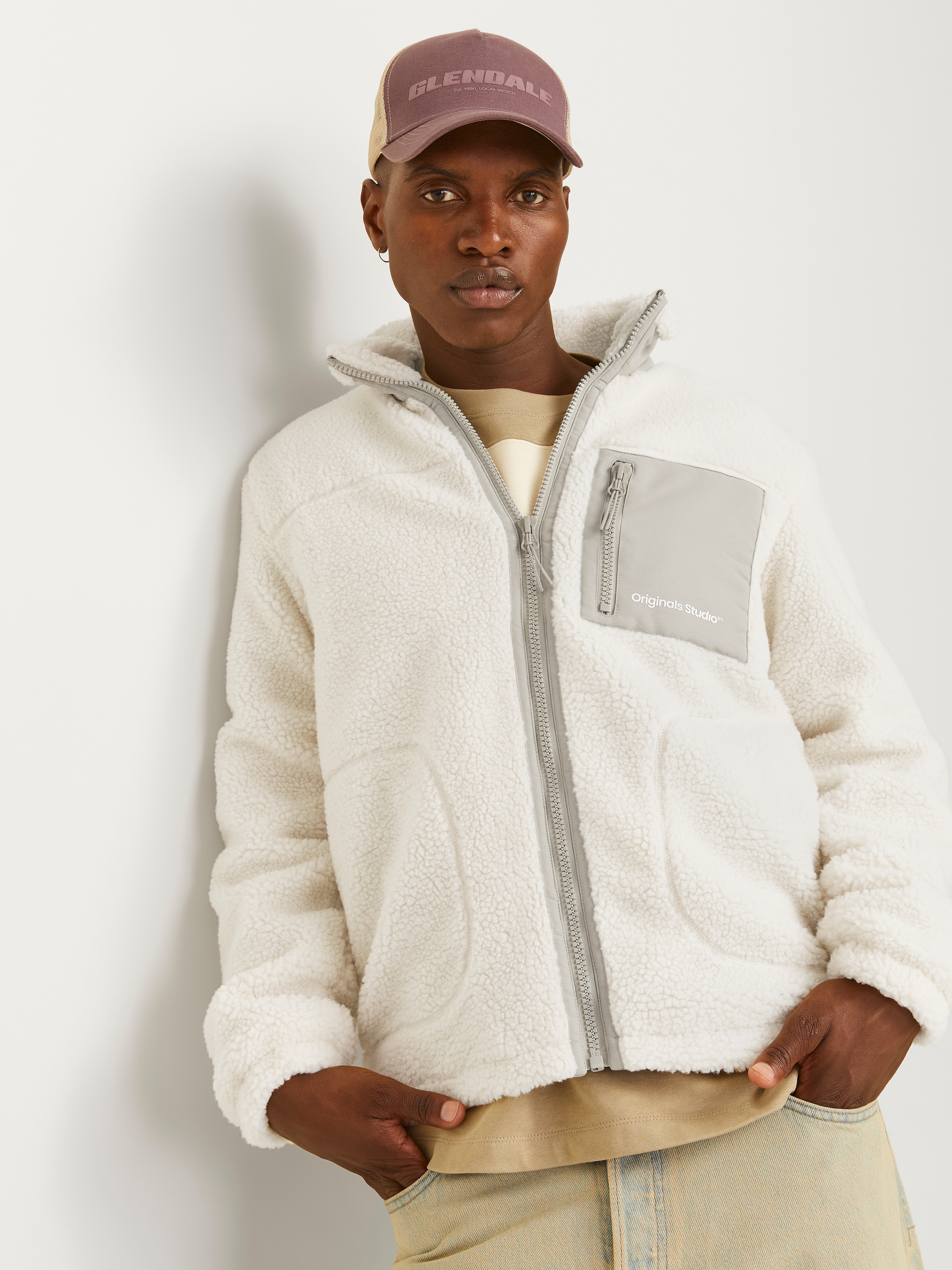 Jack & Jones Kurzjacke »JORVESTERBRO TEDDY JACKET AW24 NOOS«, ohne Kapuze
