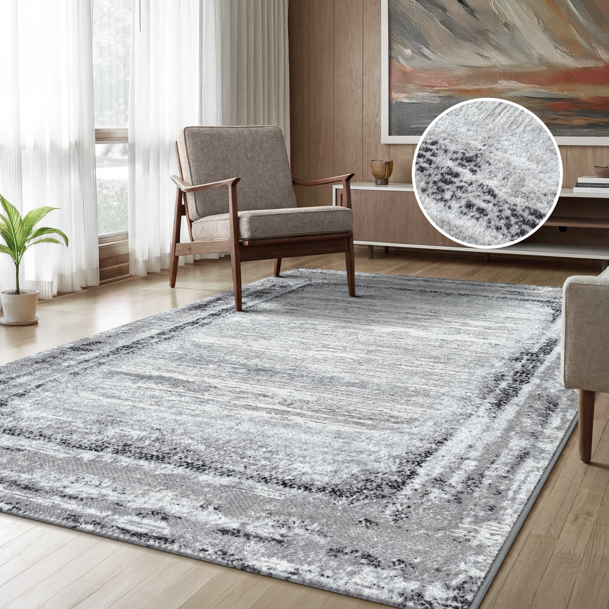Image of Sanat Teppich "Harmony 3215, auch als Läufer" rechteckig 12 mm Höhe Wohnzimmer, Kurzflor, modern, Bordüre, Schlafzimmer