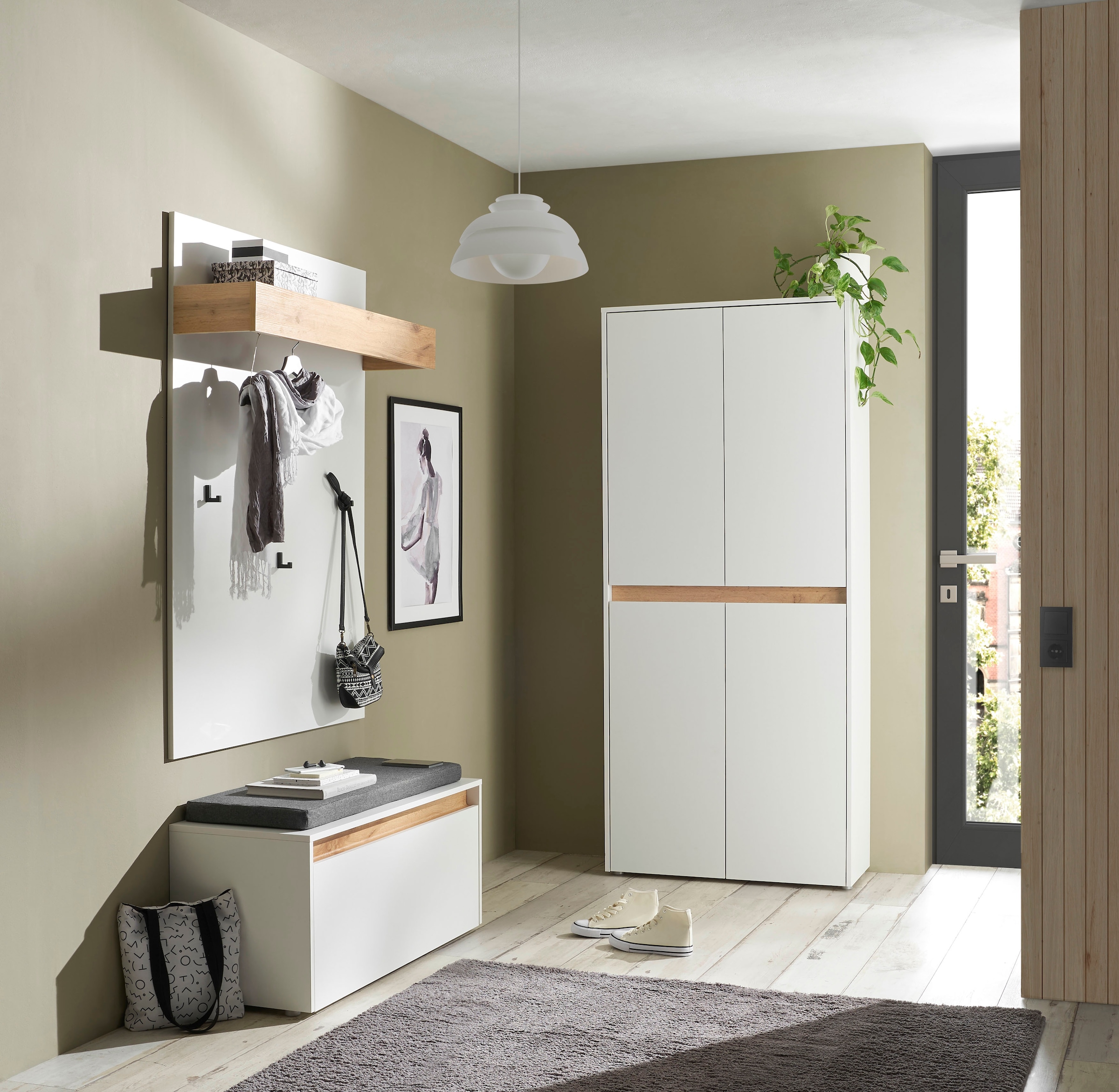 INOSIGN Garderoben-Set »City/Giron, moderne Garderobe, viel Stauraum, ca. 40 Schuhe« Set, 3 Stk. tlg.