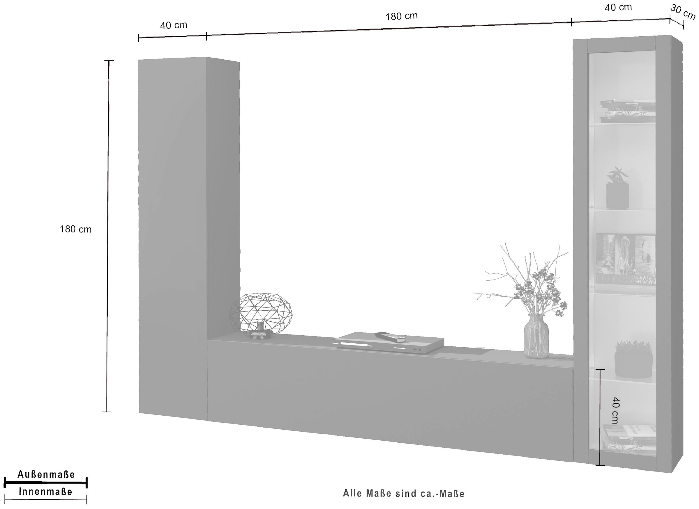 INOSIGN Wohnwand »Maruska« 1 Stk. tlg.