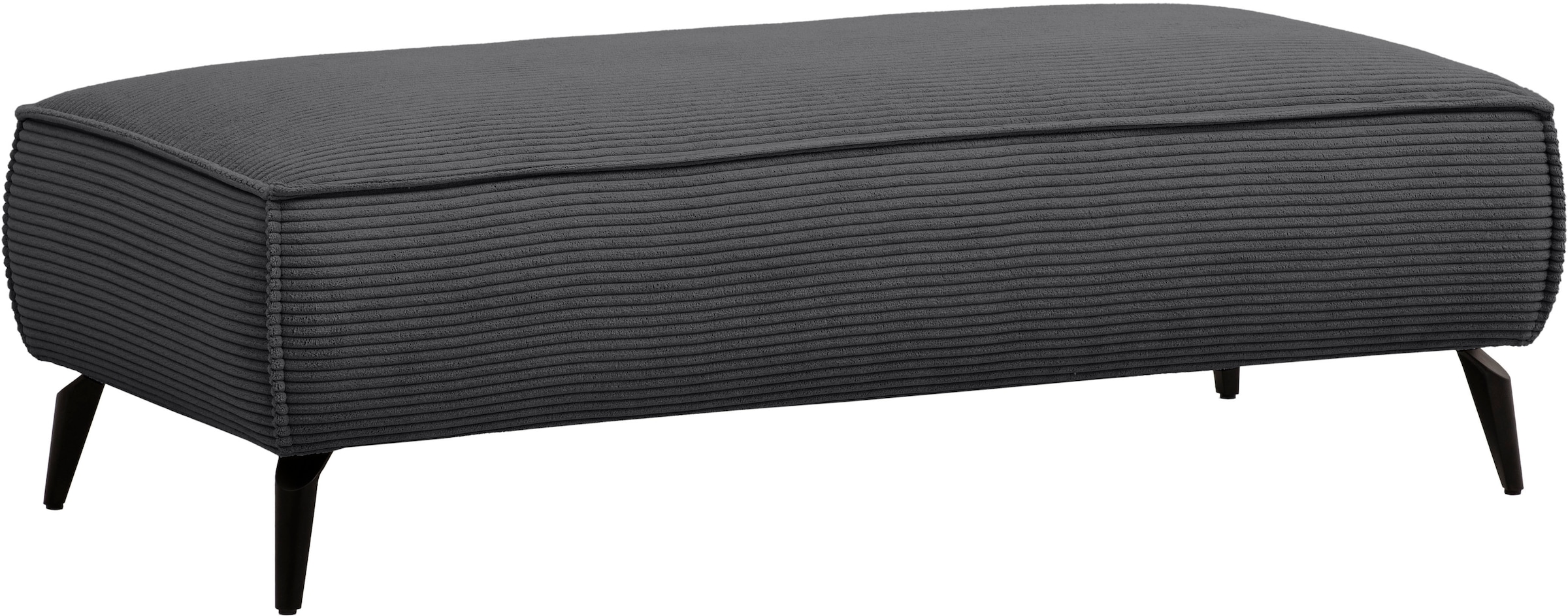 GOODproduct Tabouret »TVINNU, mit Kedernaht, Cord u. Flachgewebe« zur Serie TVINNU, gemütlicher Sitzkomfort, rechteckig, schwarze Füsse