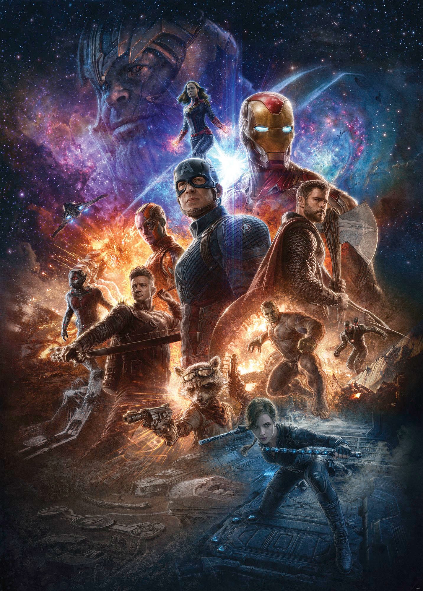 Image of Komar Vliestapete "Digitaldruck Vlies - Avengers Battle of Worlds - Grösse 200 x 280 cm" bedruckt glatt Kinderzimmer