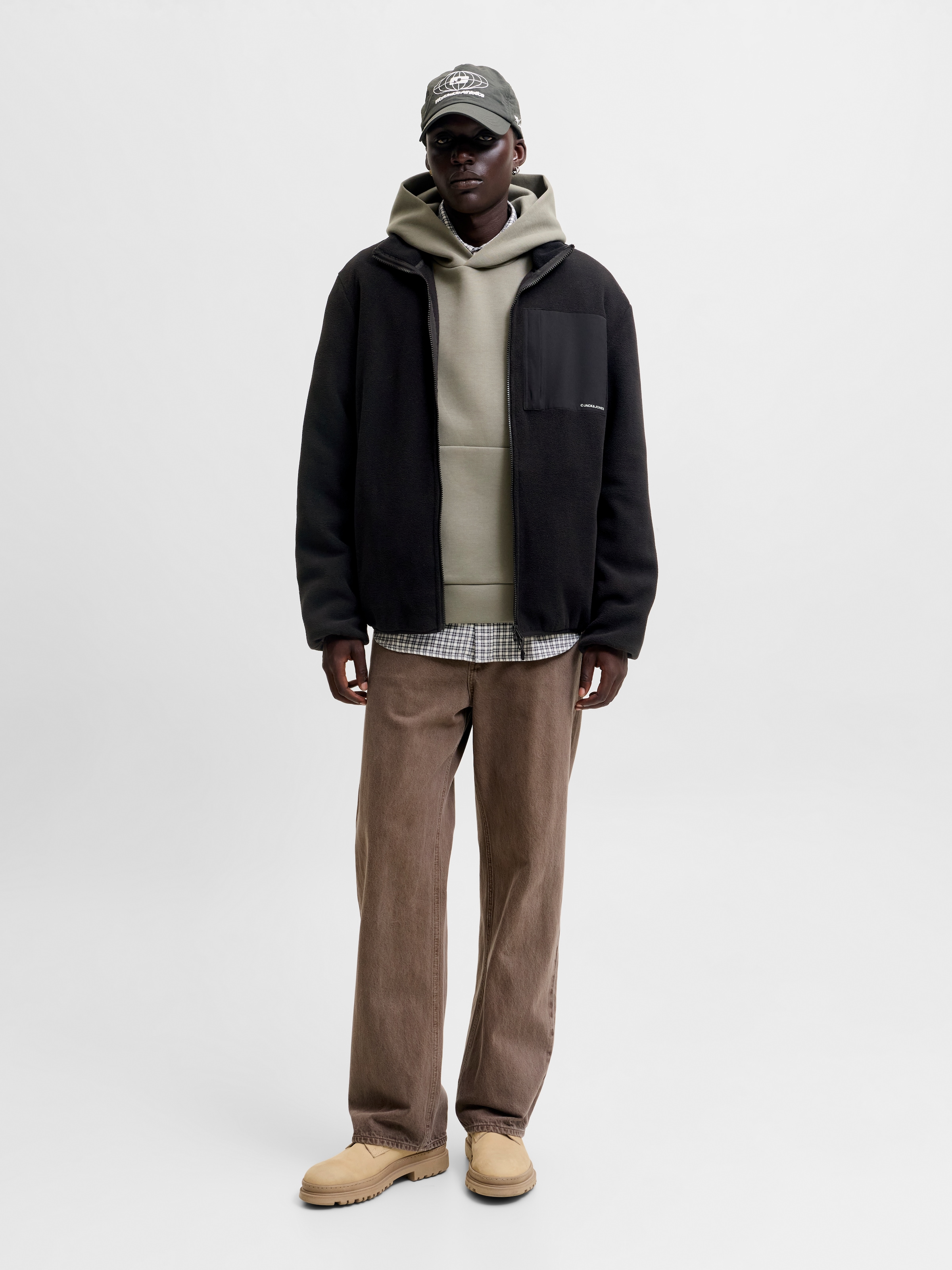 Jack & Jones Veste polaire »JJEMASON FLEECE SN« fibre synthétique, coupe régulière