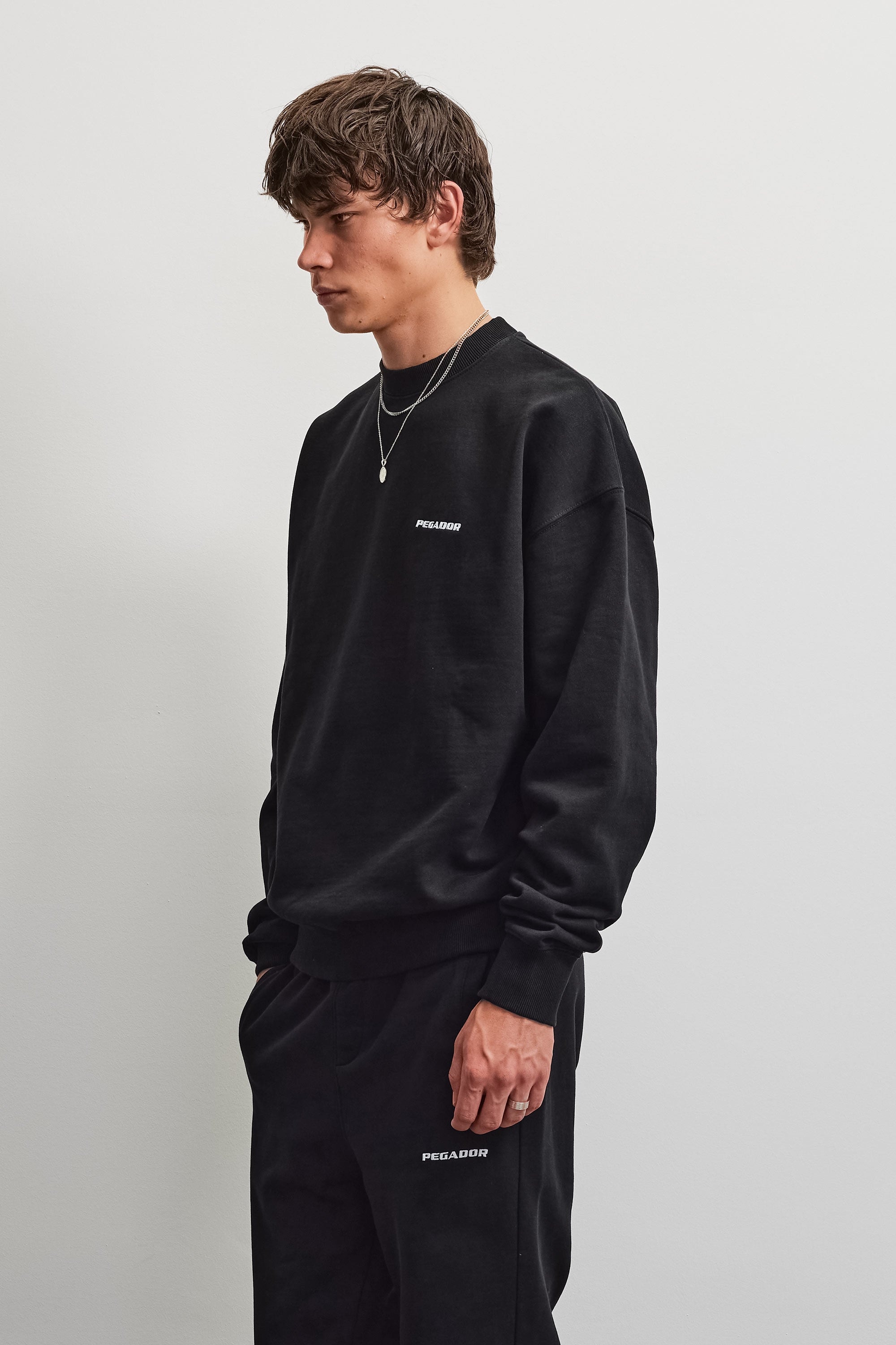 PEGADOR Sweat-shirt »Logo Oversized Sweater«, mélange de coton, oversize
