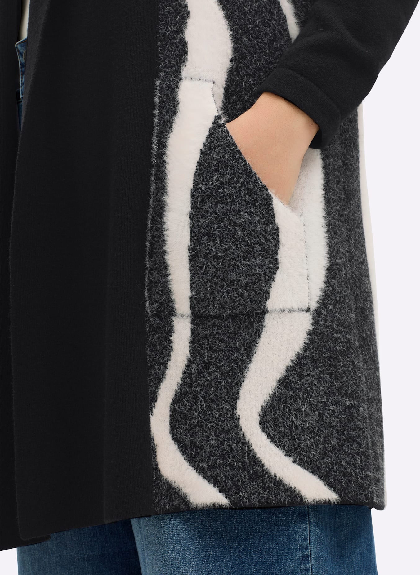 Sheego Jacquardstrickjacke