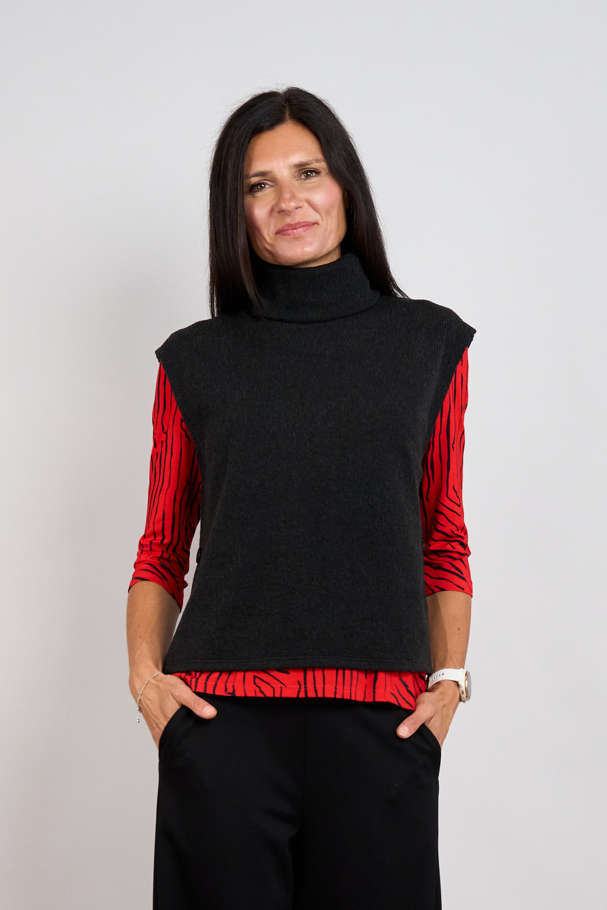Seidel Moden Pull-over avec col roulé / col rond / FABRIQUÉ EN ALLEMAGNE