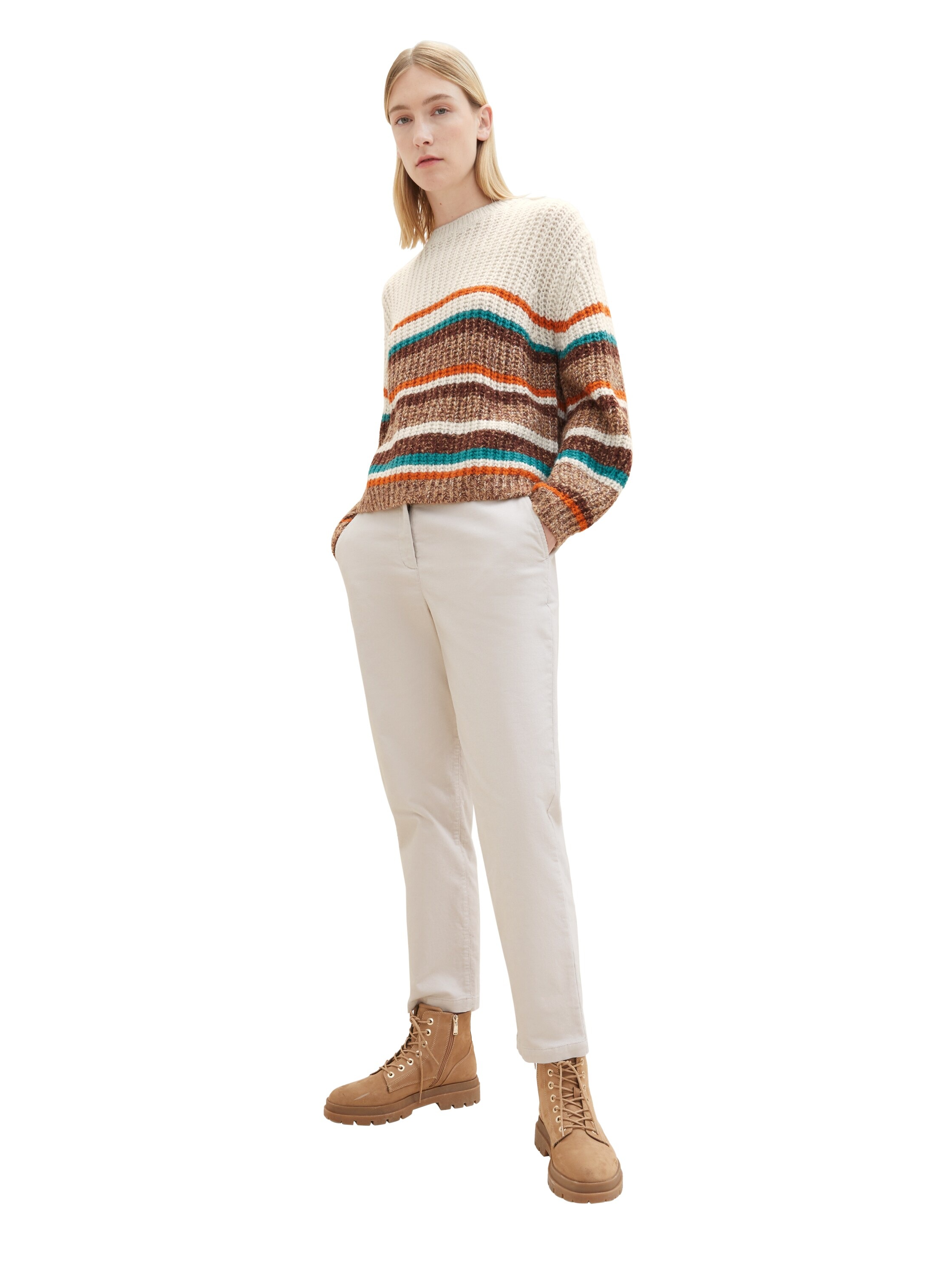 TOM TAILOR Streifenpullover, mit Streifenmuster
