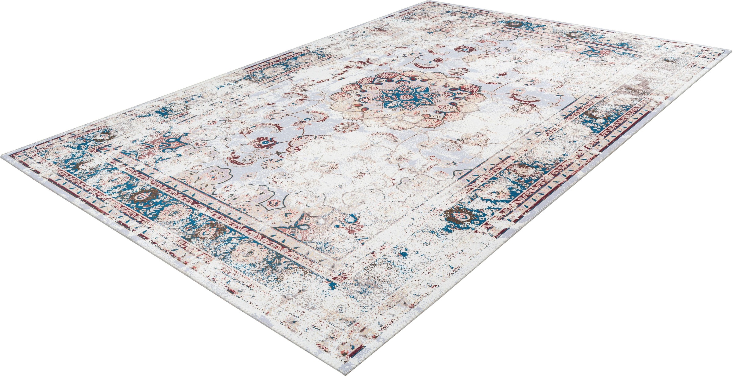 Image of calo-deluxe Teppich »Castor 100«, rechteckig, 6 mm Höhe, Kurzflor, Vintage-Design, Wohnzimmer bei Ackermann Versand Schweiz