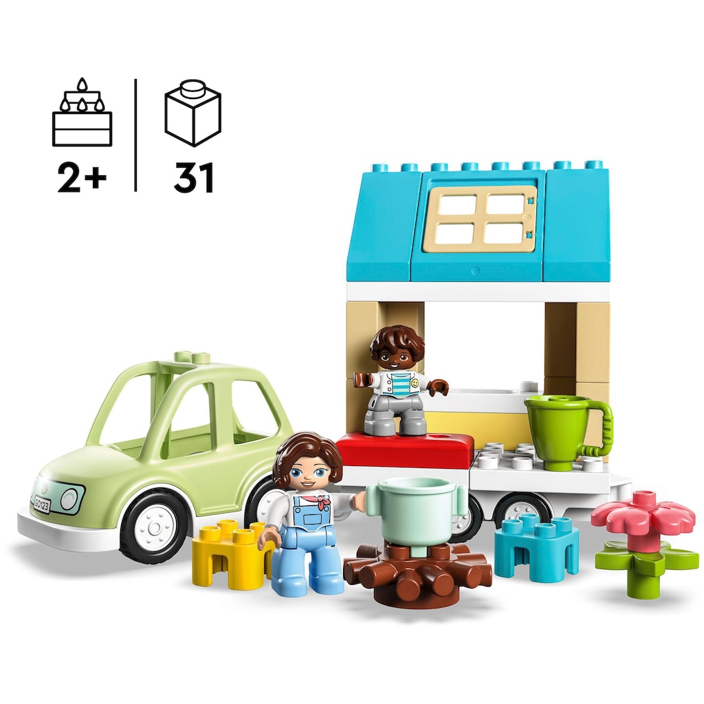 LEGO® Konstruktionsspielsteine »Zuhause auf Rädern (10986), LEGO® DUPLO Town«, (31 St.)