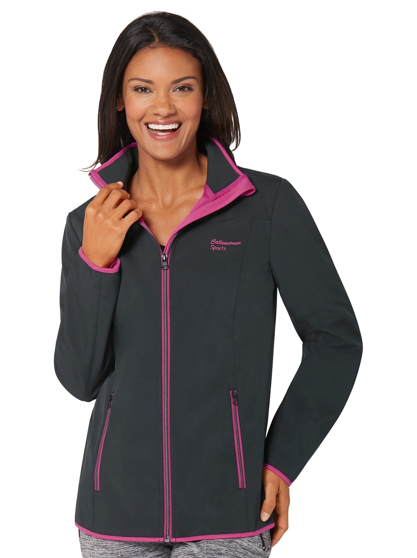 Softshell-Jacke mit Kinnschutz