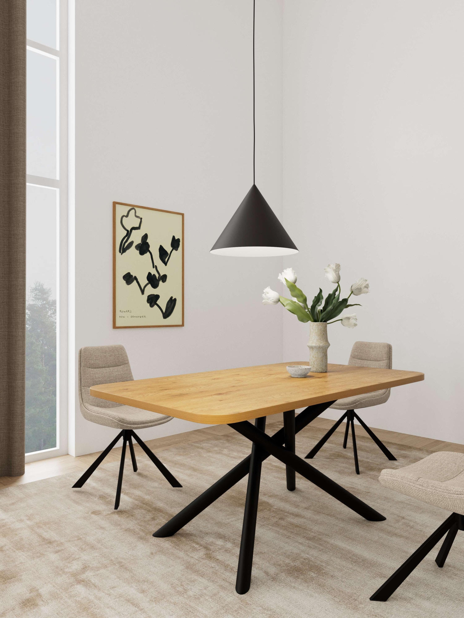 ACTONA GROUP Table de salle à manger »Levanto, Speisetisch, Tisch« Table, chêne sauvage, 160x90x75 cm