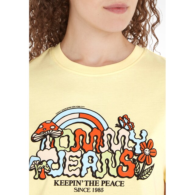 ♕ Tommy Jeans T-Shirt »TJW CLS HOMEGROWN 1 TEE«, mit Vintage Logodruck im  70er-Jahre Stil versandkostenfrei bestellen