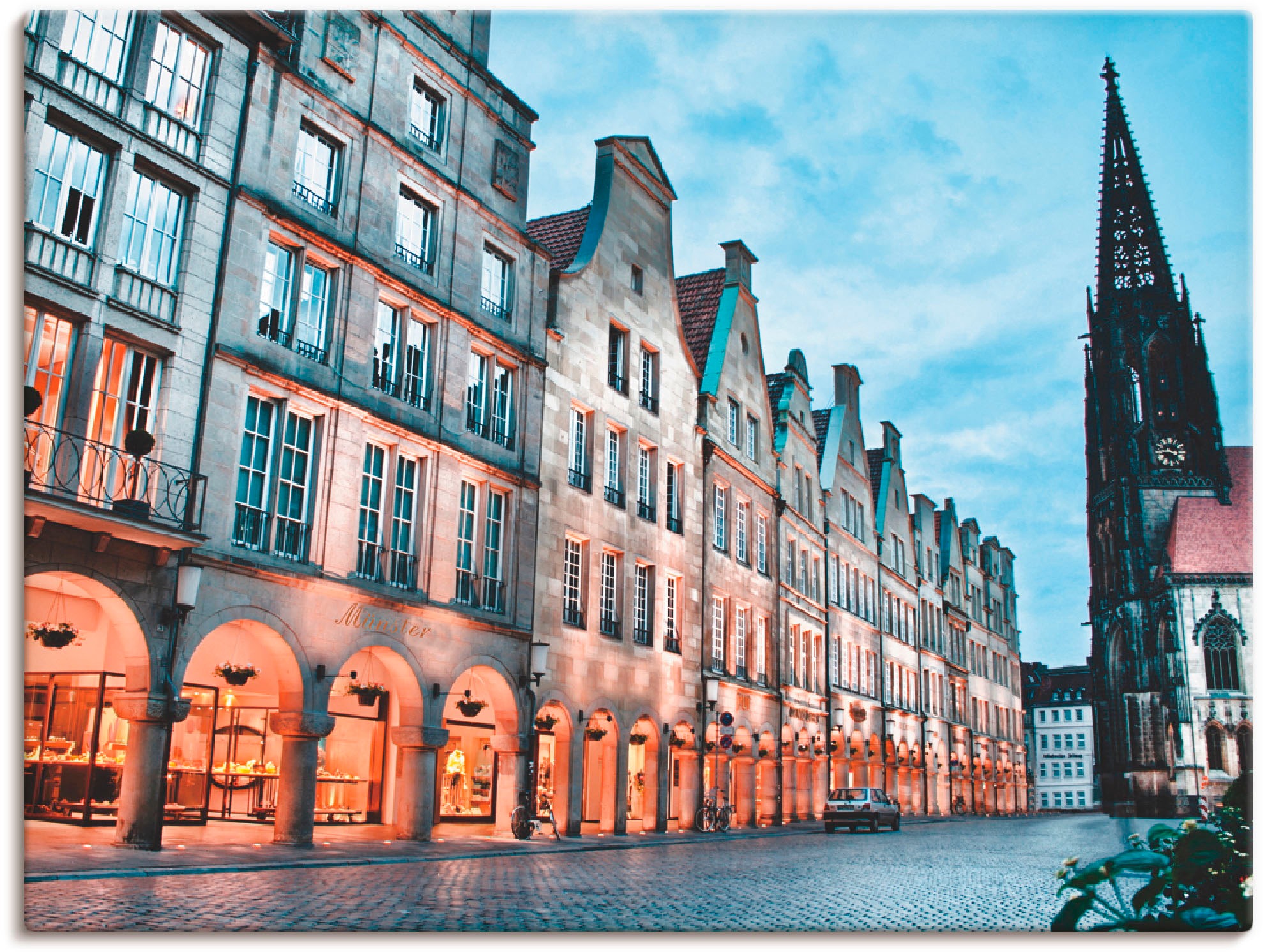 Image of Artland Wandbild »Münster Skyline Abstrakte Collage«, Gebäude, (1 St.), in vielen Grössen & Produktarten -Leinwandbild, Poster, Wandaufkleber / Wandtattoo auch für Badezimmer geeignet bei Ackermann Versand Schweiz