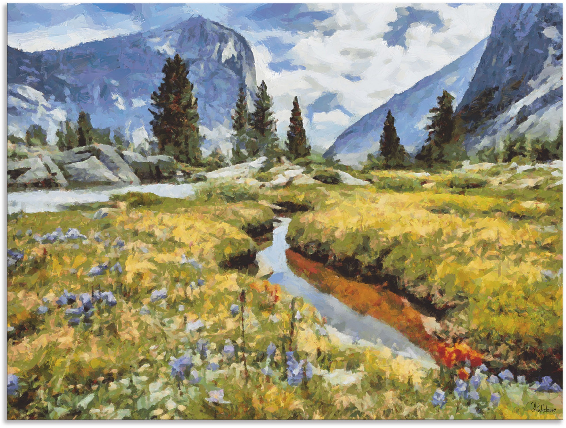 Image of Artland Wandbild »Yosemite Nationalpark«, Wiesen & Baumbilder, (1 St.), in vielen Grössen & Produktarten - Alubild / Outdoorbild für den Aussenbereich, Leinwandbild, Poster, Wandaufkleber / Wandtattoo auch für Badezimmer geeignet bei Ackermann Versand Sch