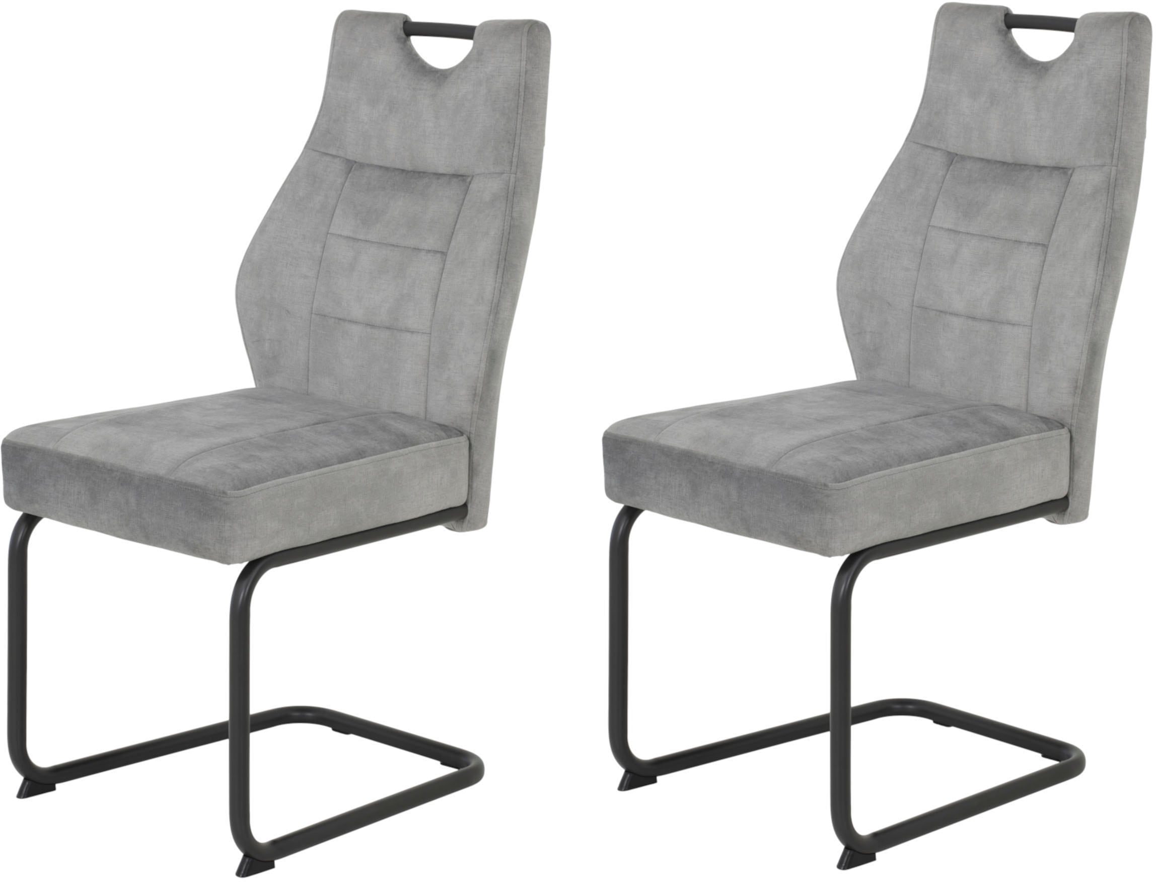 Image of HELA Esszimmerstuhl "Linda S Schwingstuhl" (Set) 2 Stk.mit Taschenfederkern Sitz, mit 140KG belastbar, Freischwinger