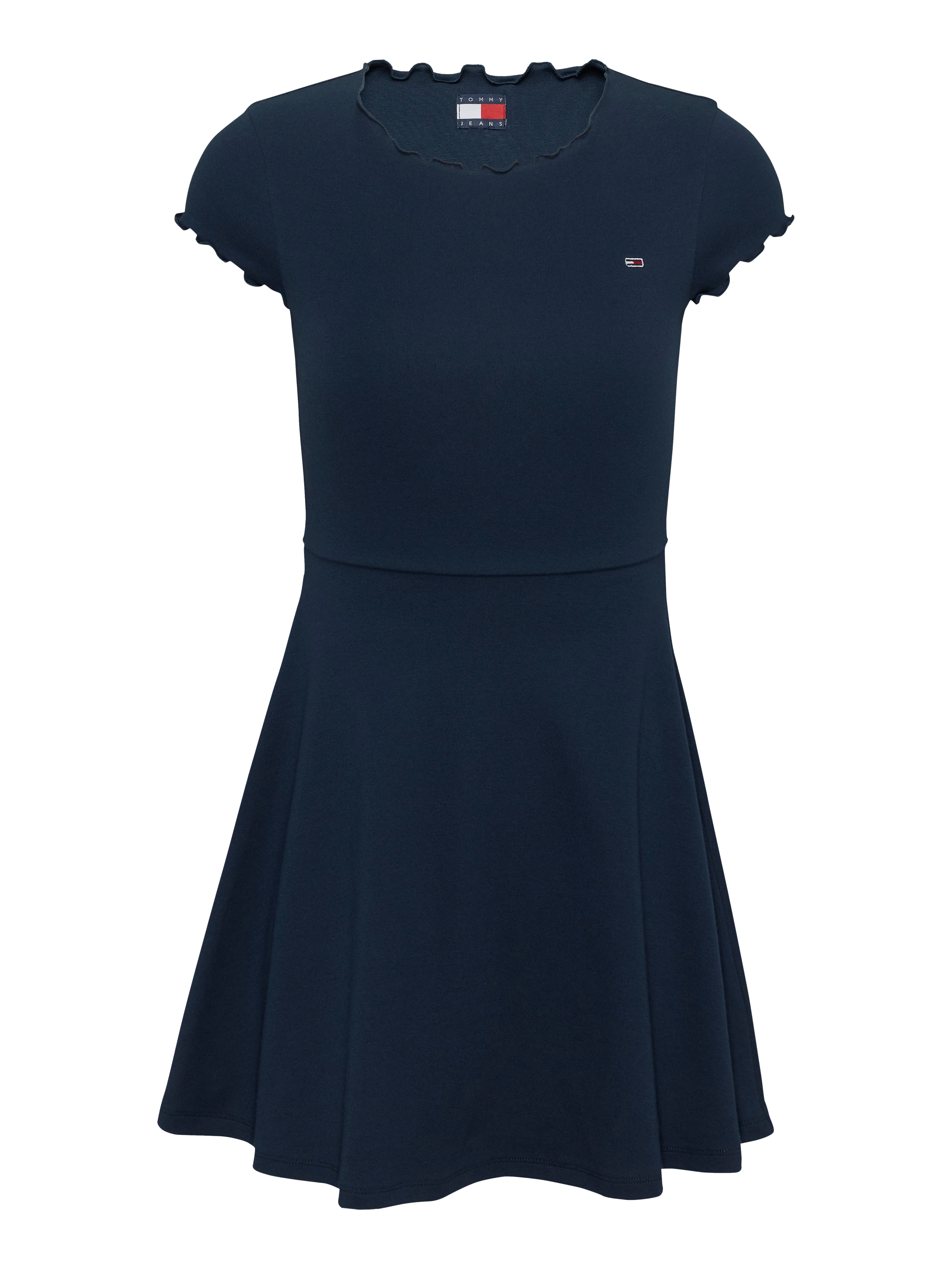 Tommy Jeans Curve Skaterkleid »TJW BABYLOCK F&F DRESS EXT«, in Grossen Grössen, Fit & Flare Form
