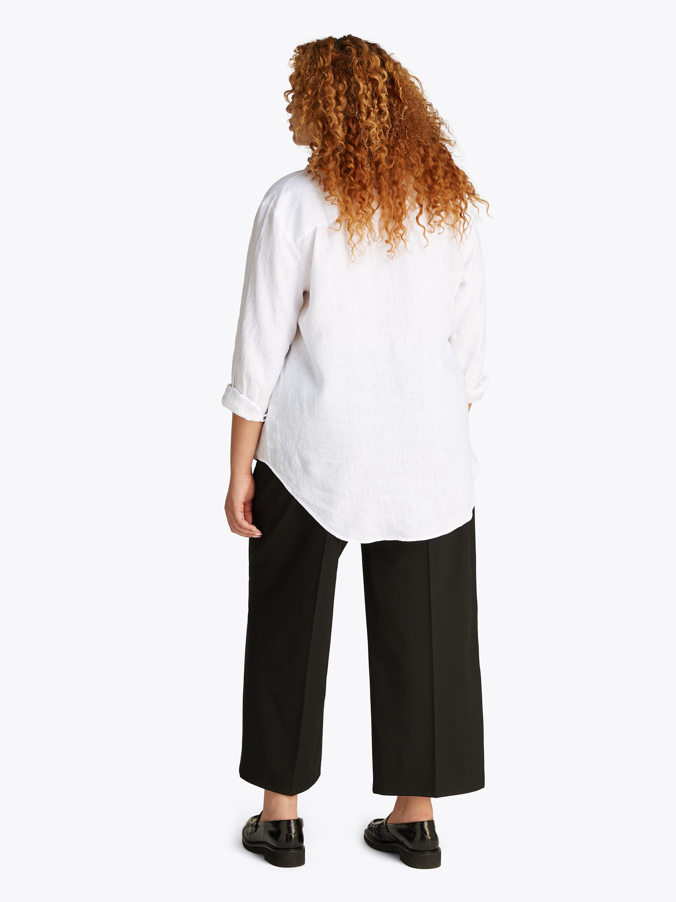 Tommy Hilfiger Curve Hemdbluse »CRV ESS LINEN RELAXED SHIRT«, in Grossen Grössen, Leinenqualität