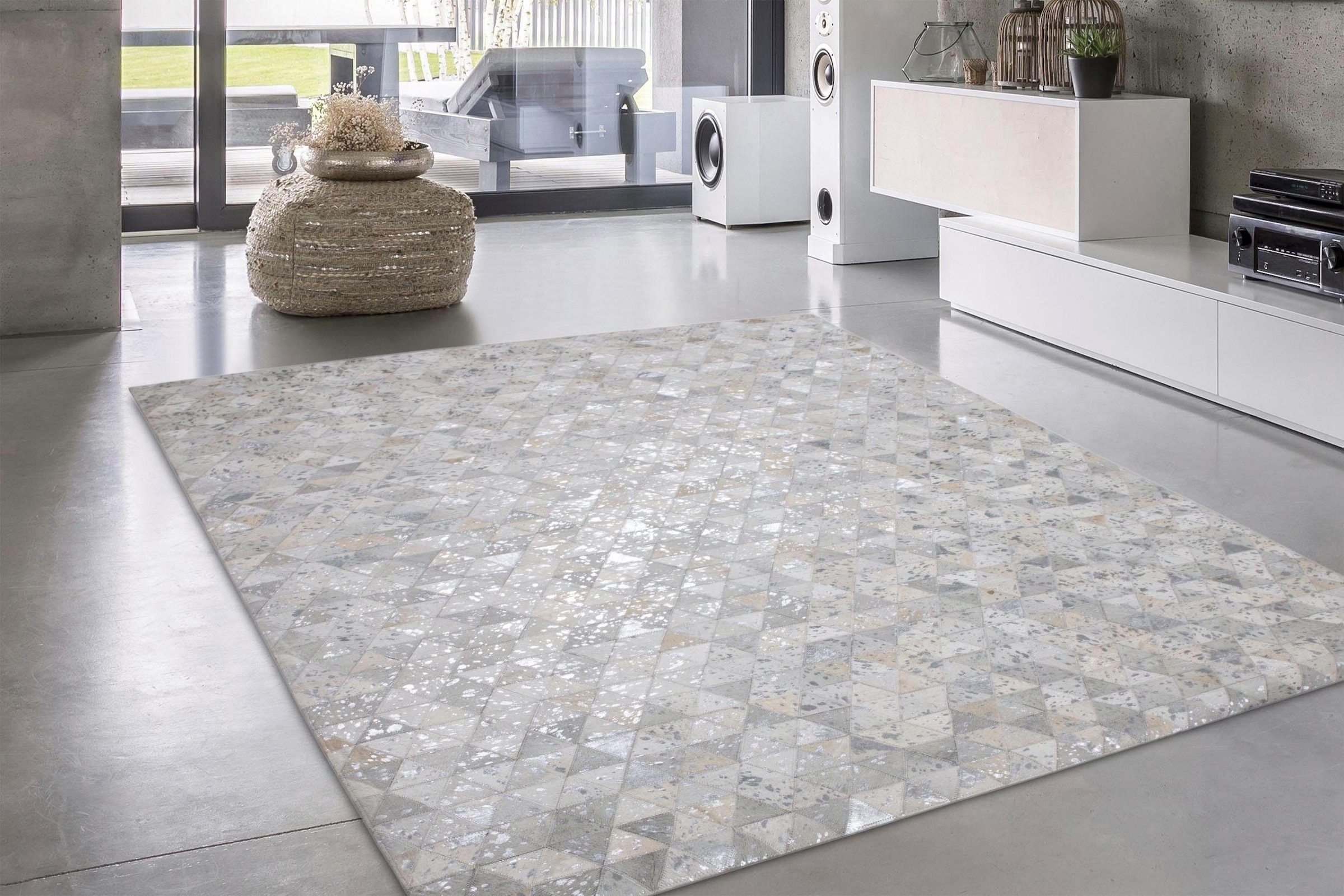 calo-deluxe Fellteppich »Audra 400«, rechteckig, 8 mm Höhe, echtes Rinderfell, Wohnzimmer