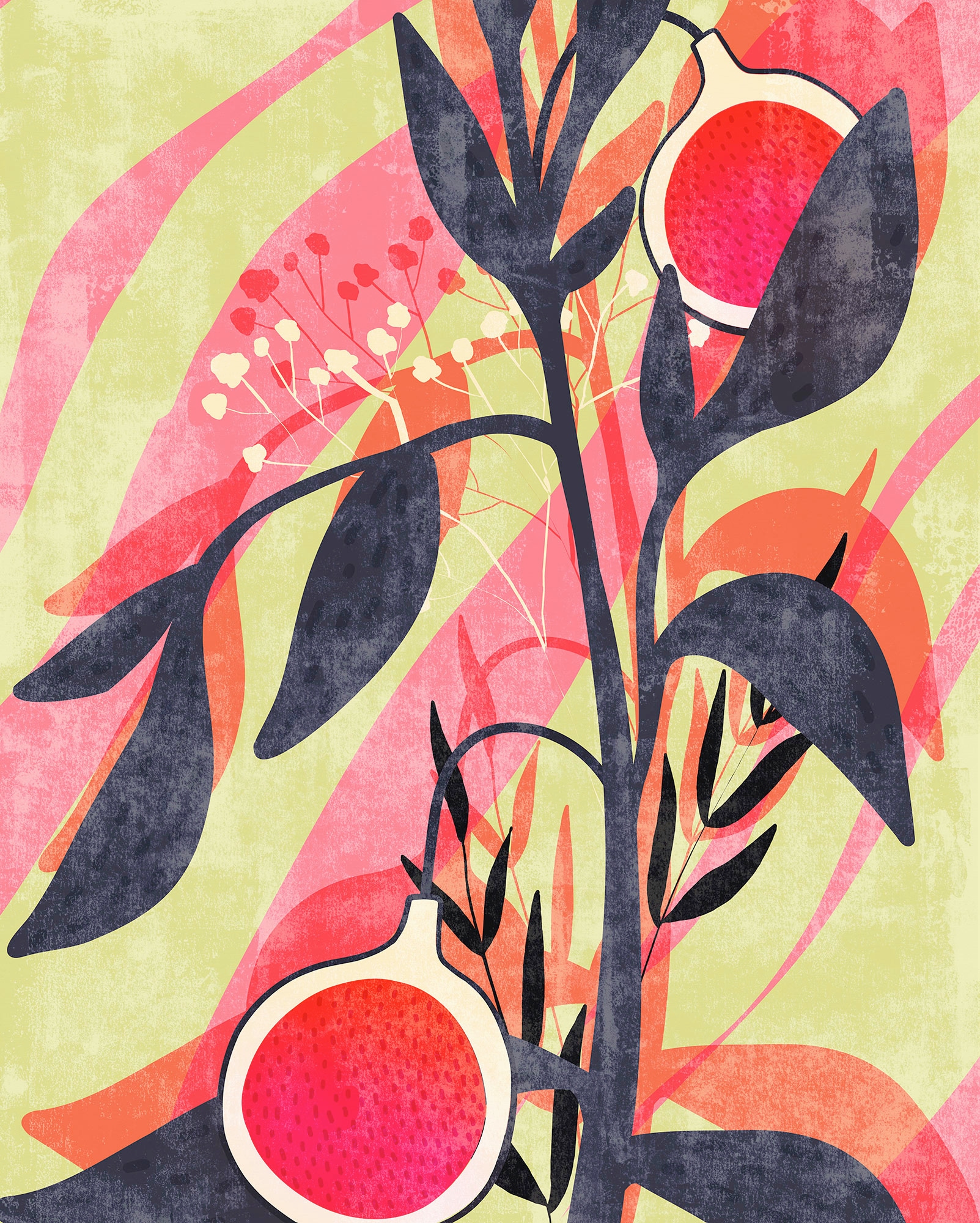 Image of Komar Vliestapete "Digitaldruck Vlies - Bonbons aux Fruits - Grösse 200 x 250 cm" bedruckt glatt Wohnzimmer, Schlafzimmer