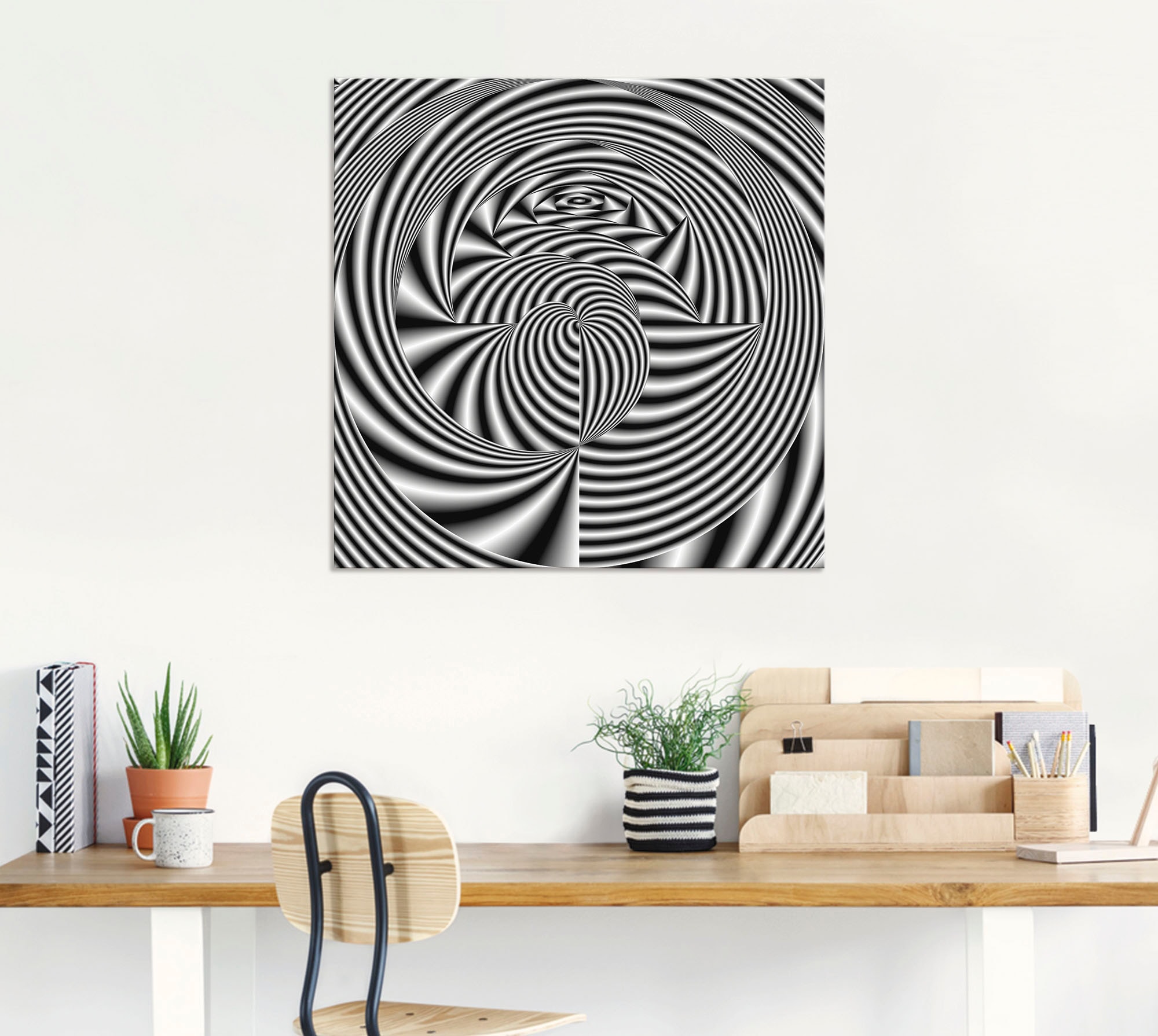 Artland Alu-Dibond-Druck »CNC monochrom«, Muster, (1 St.), für Innen- und Aussenbereich geeignet, Outdoorbild