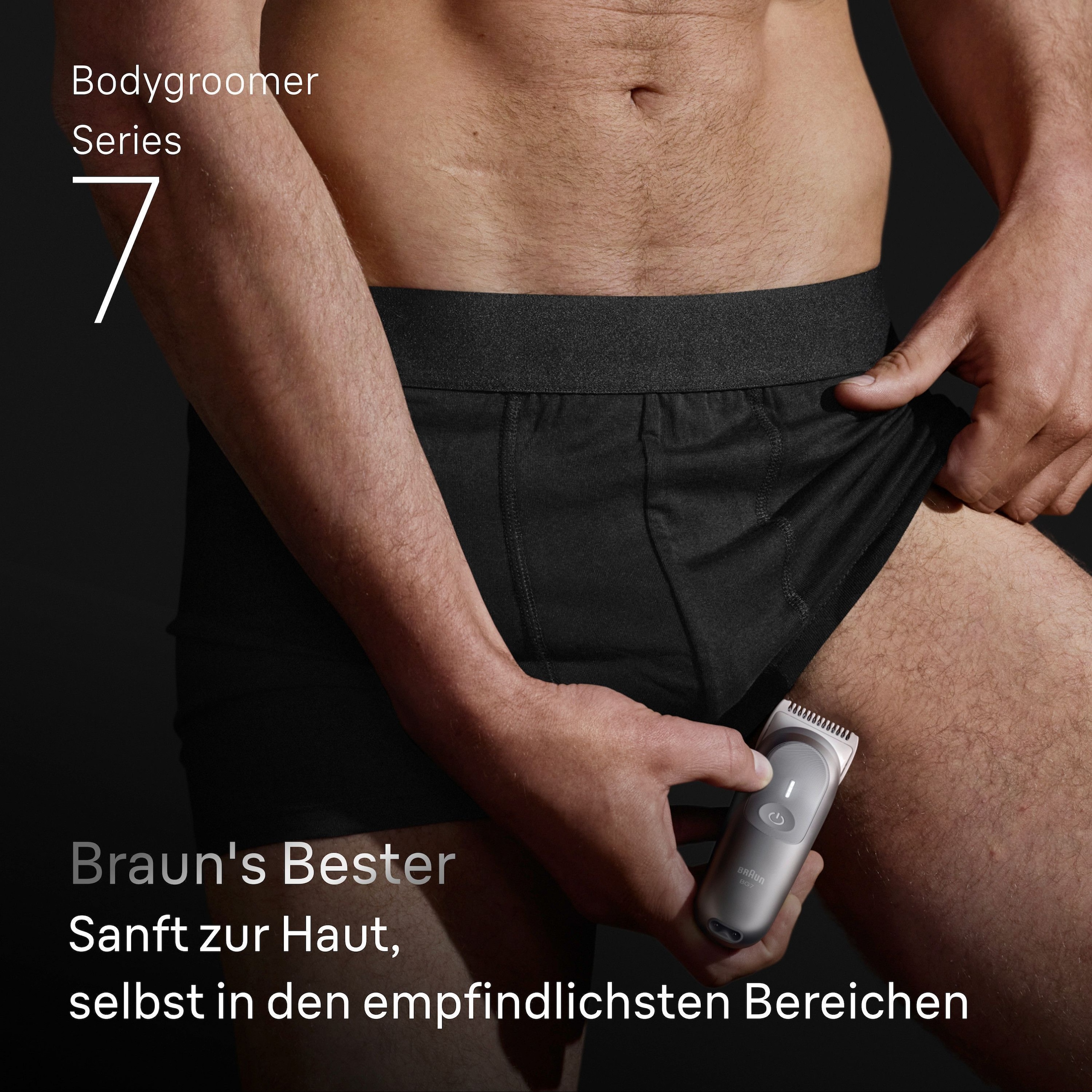 Braun Tondeuse à cheveux »Body Groomer BG7550« avec Smartlight & SkinGuard, 100 min batterie, étanche