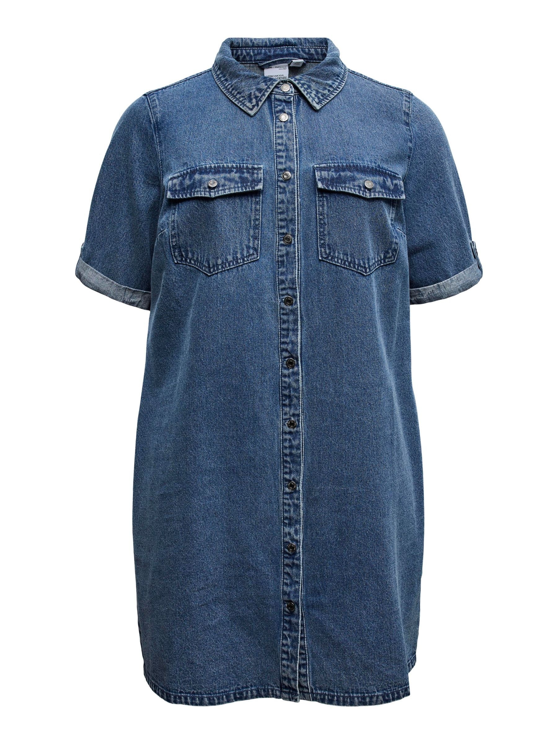 Vero Moda Curve Robe en jean »VMCJENNIE SS SHORT DENIM DRESS GA CUR«
