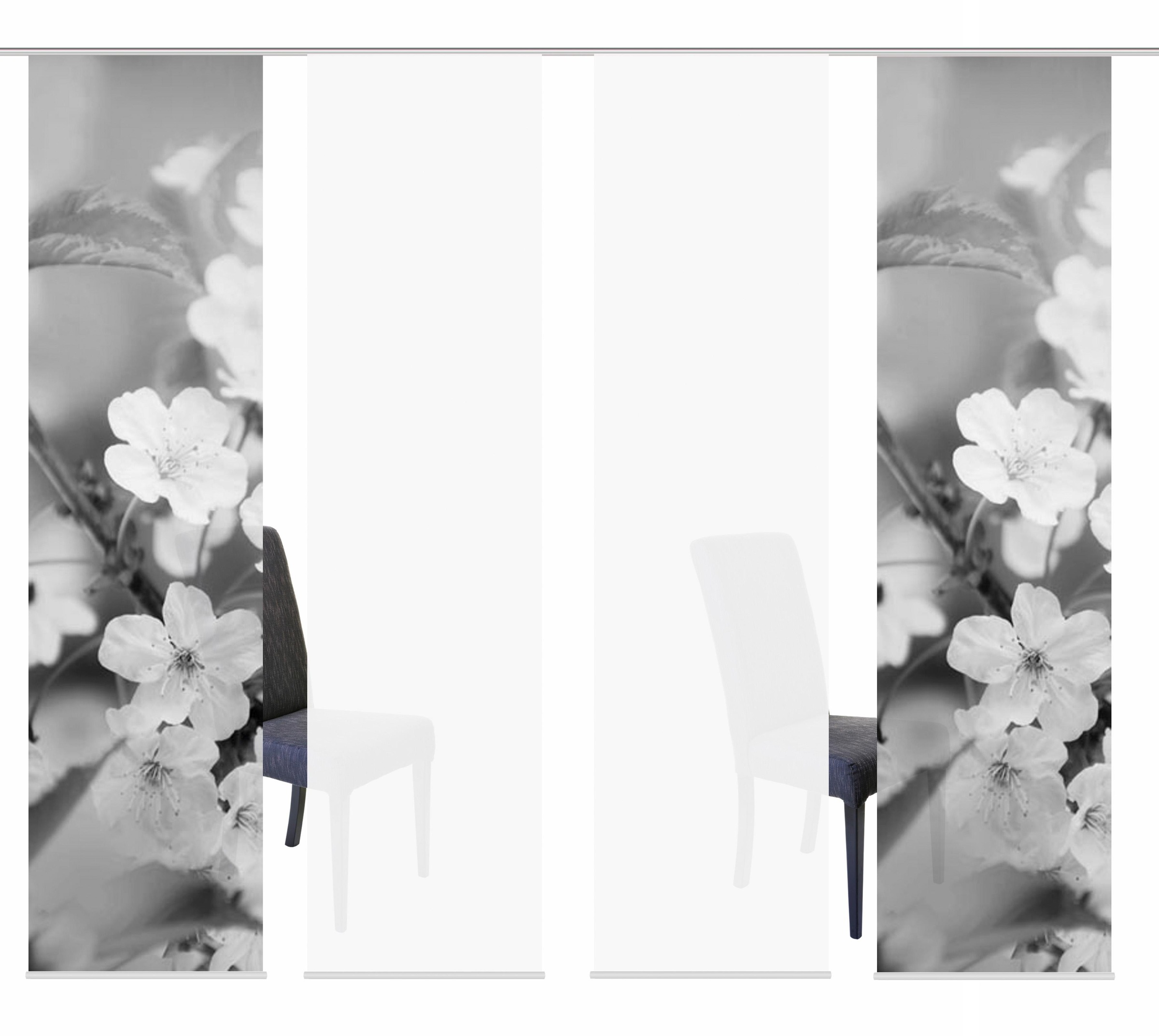 Image of HOME WOHNIDEEN Schiebegardine »4ER SET NILA«, (4 St.), HxB: 245x60, Schiebevorhang 4er Set Digitaldruck bei Ackermann Versand Schweiz