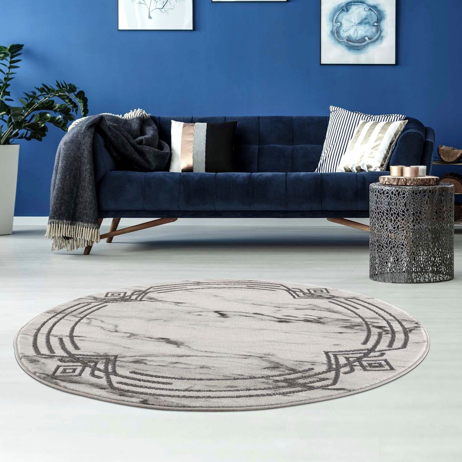Image of Carpet City Teppich "Noa 9297" rund 11 mm Höhe Kurzflor, Modern, Weicher For, Pflegeleicht