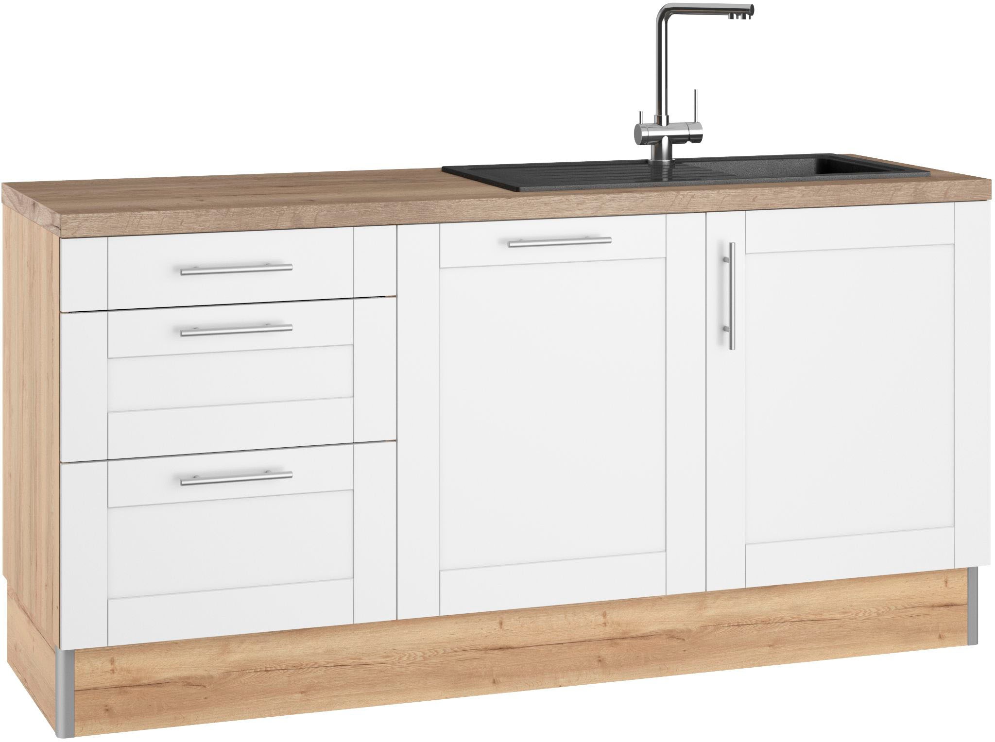 KOCHSTATION Küche »KS-Ahus«, 180 cm breit, wahlw.mit E-Geräten, Soft Close Funktion, MDF Fronten