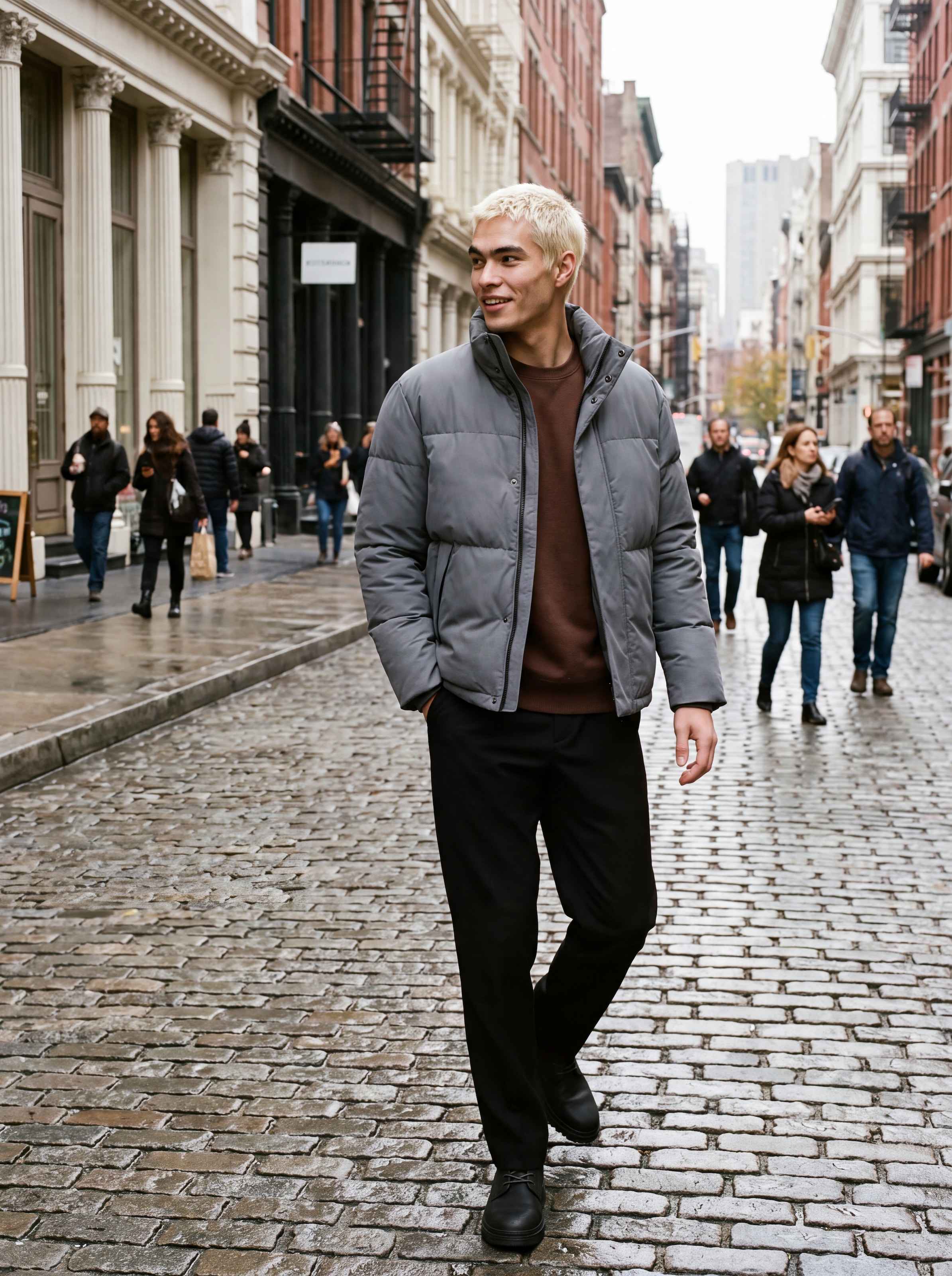 Jack & Jones Steppjacke »JJESOHO PUFFER COLLAR AW26 SN« Kunstfaser, regular fit