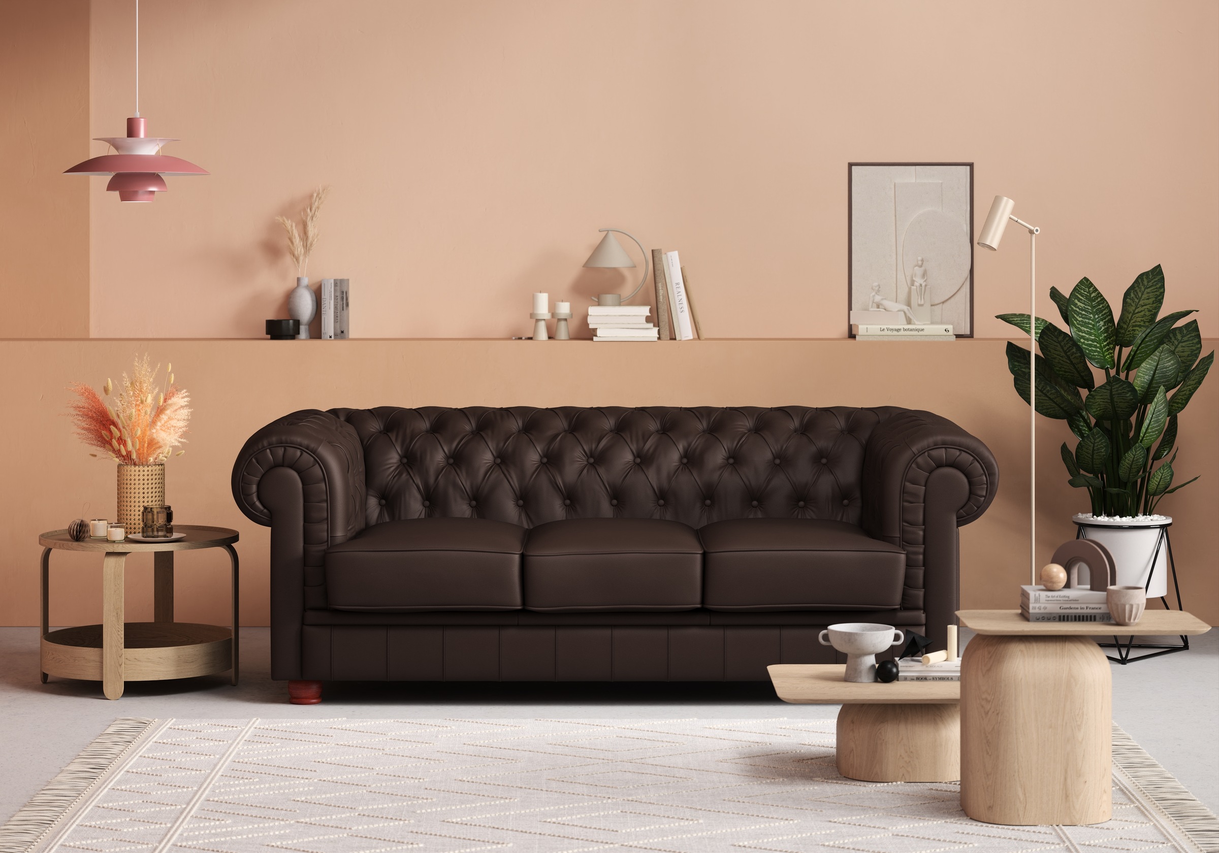 Max Winzer® Chesterfield-Sofa »Kent«, 3-Sitzer mit edler Knopfheftung, Breite 205 cm kaufen