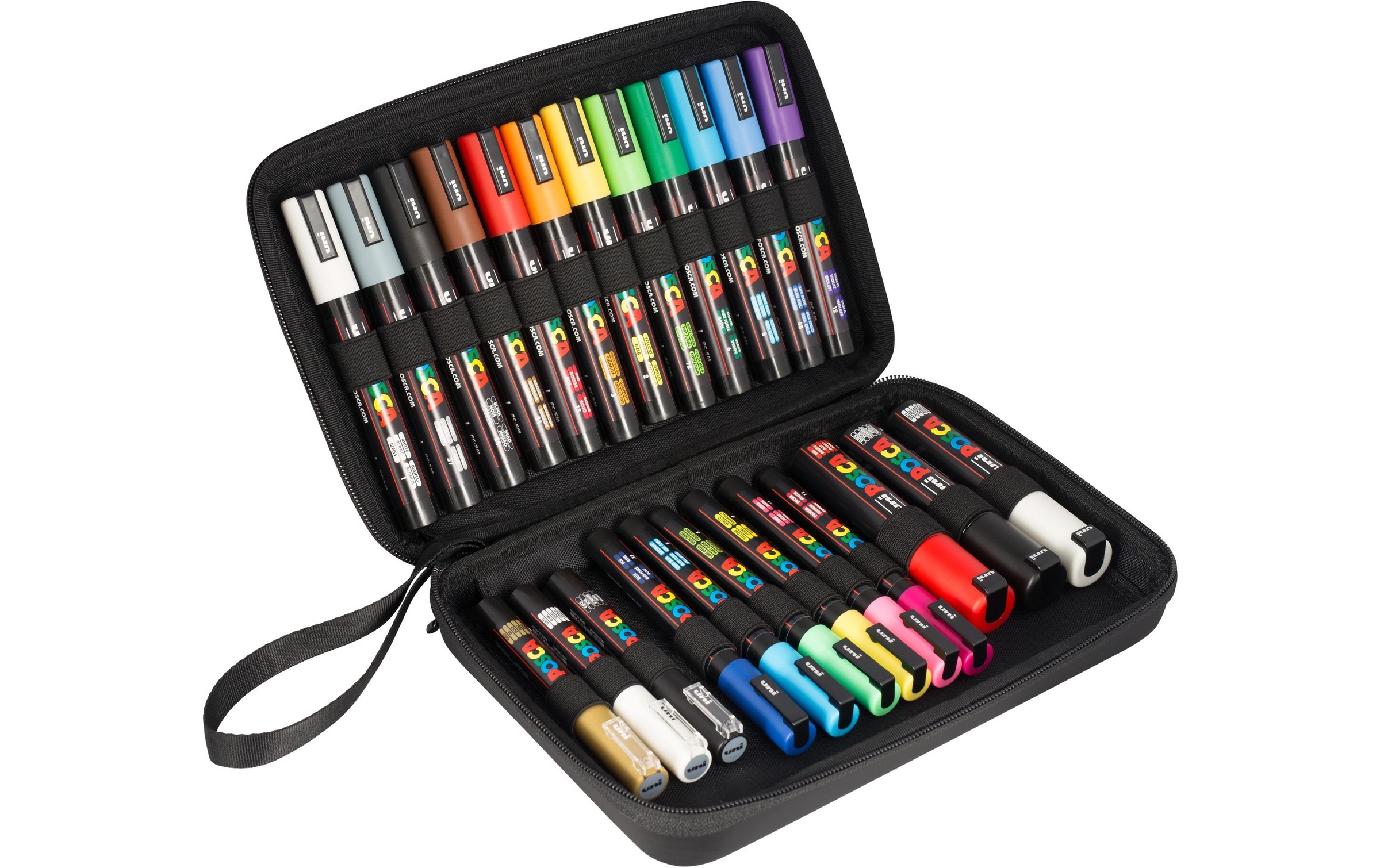 Permanentmarker »Uni Uni POSCA 24er Etui assortiert«, (24 tlg.)