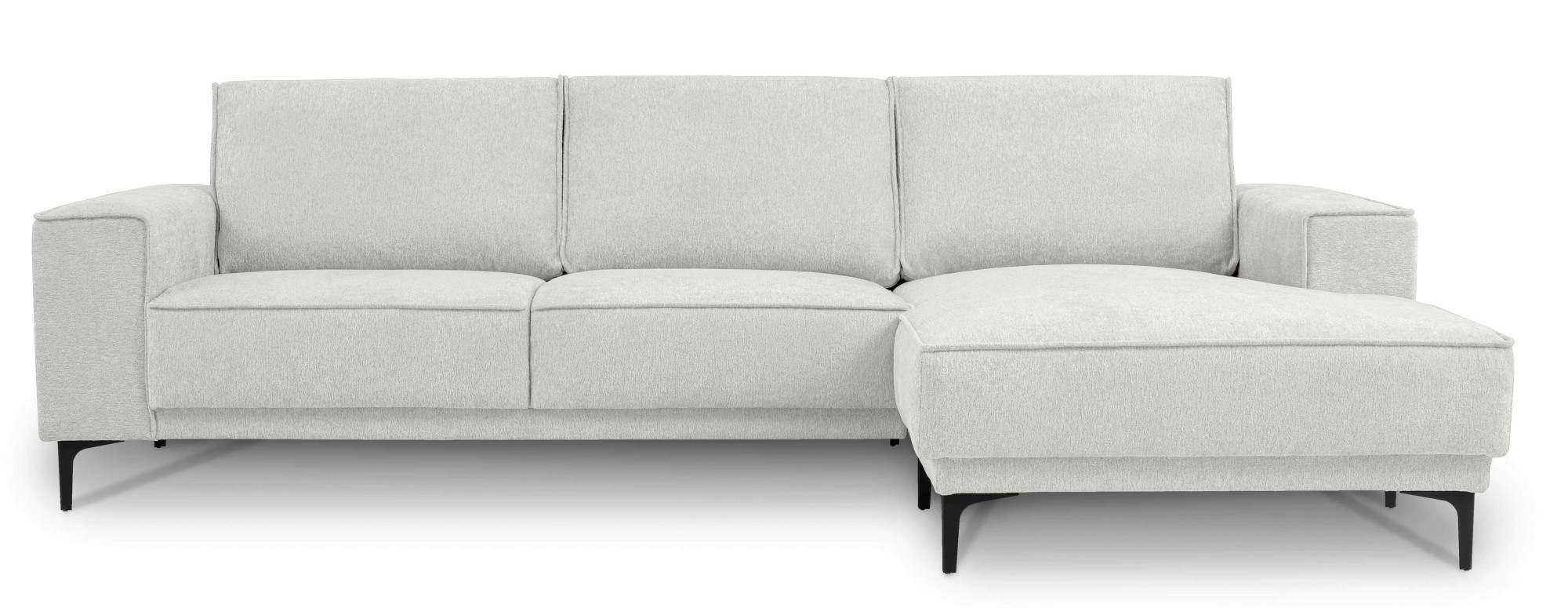 Home affaire Ecksofa »OLAND Struktur L-Form, B: 280 cm, Skandi-Design« L-Form, 280 cm, Wellenunterfederung, Skandi-Design, Metallfüsse