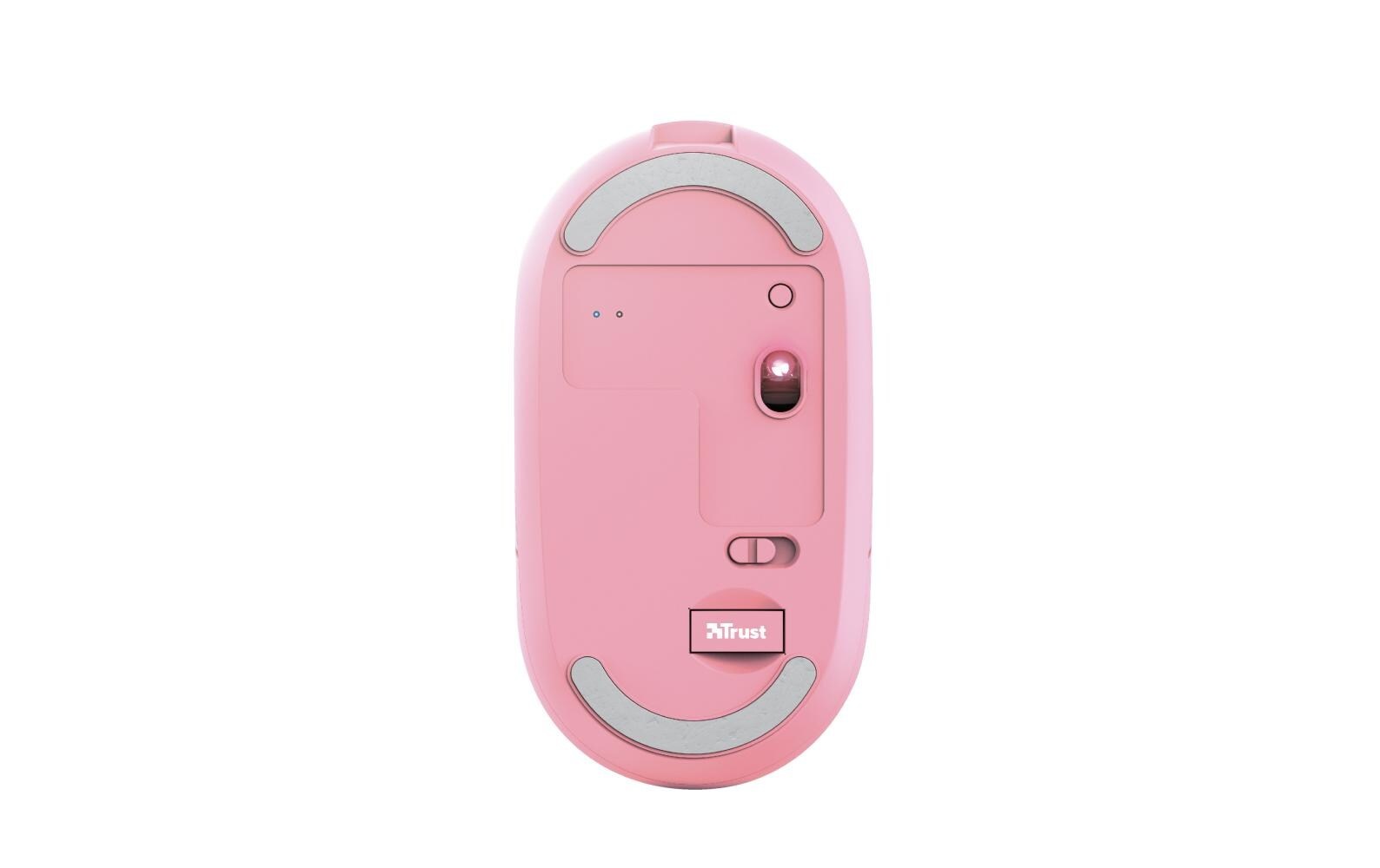 Trust Maus »Puck Rechargeable Pink«, Bluetooth-kabelgebunden