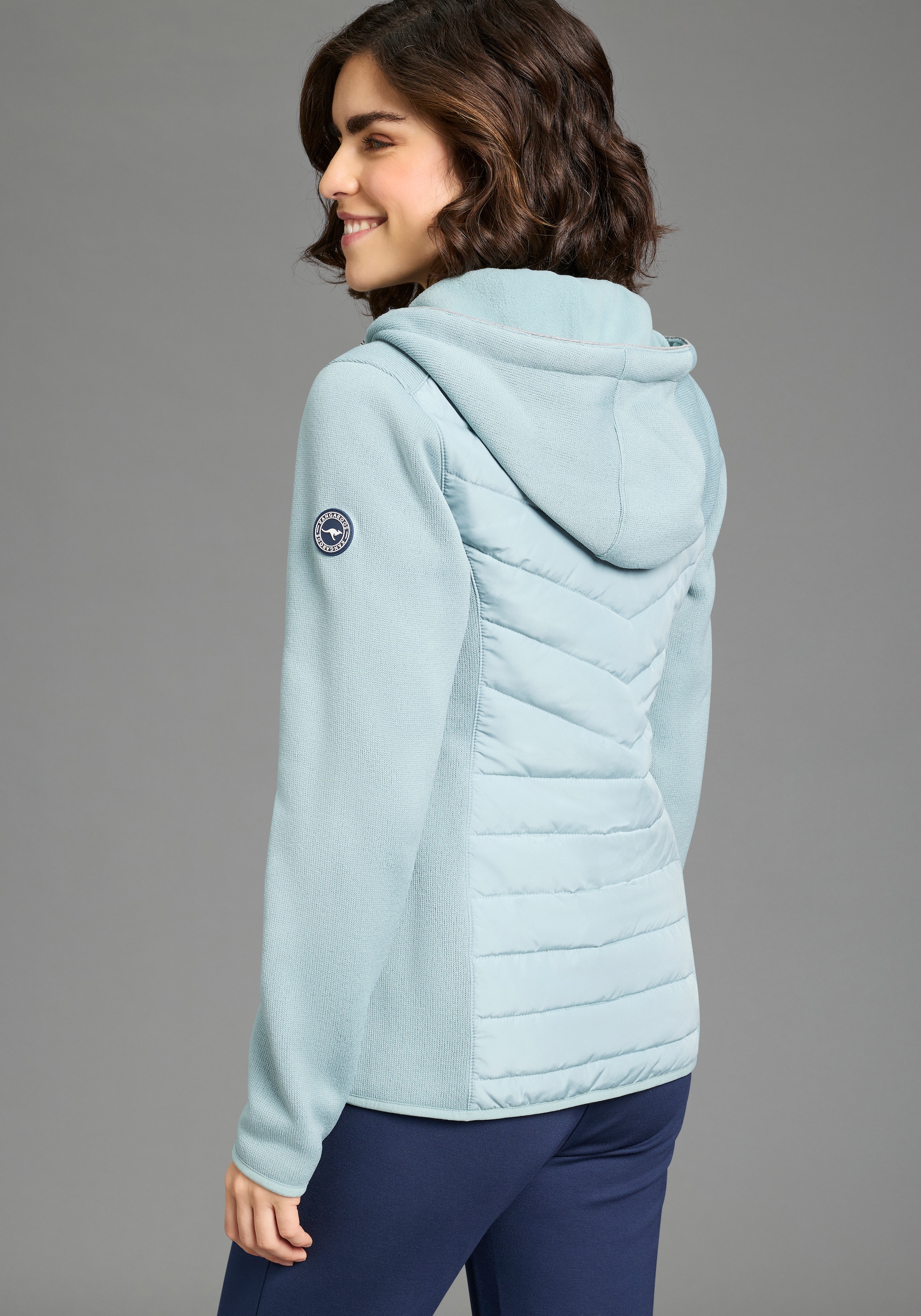 KangaROOS Hybridjacke mit Kapuze Übergangsjacke mit Kapuze Reissverschlusstaschen