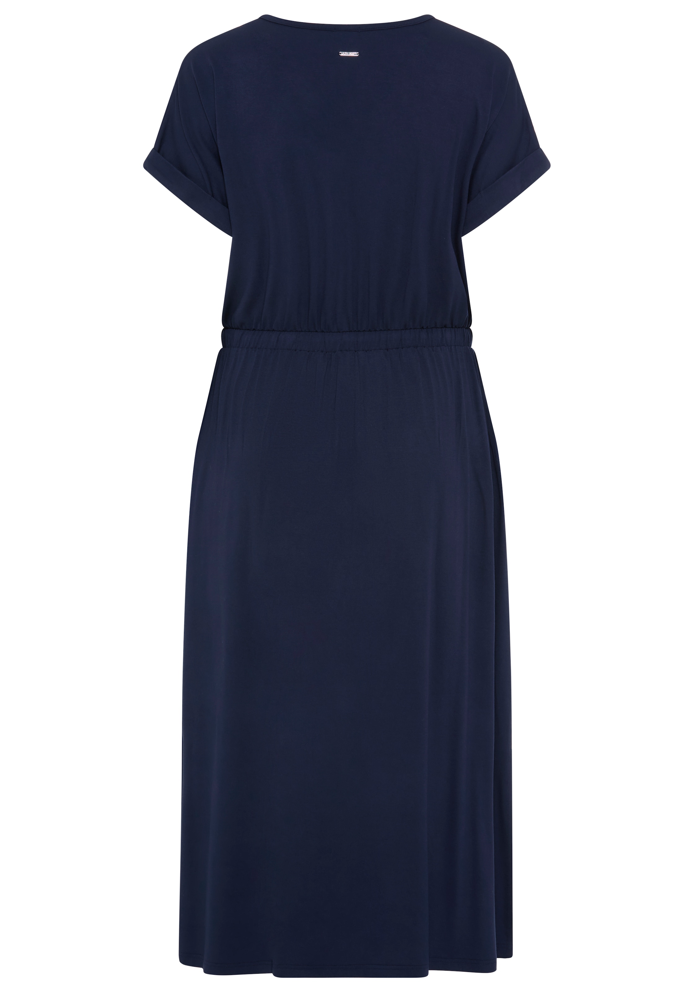 Laura Scott CURVE Robe en jersey in Midilänge, V-Ausschnitt, praktische Eingrifftaschen