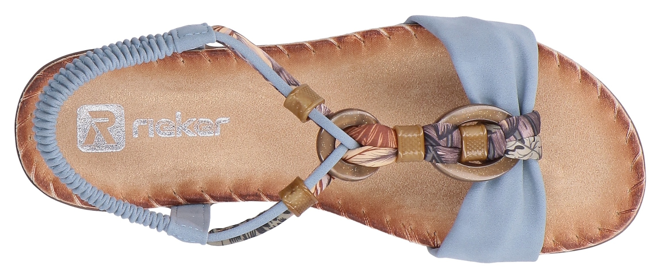 Rieker Sandale  Chaussure d'été, chaussure de vacances, bride arrière avec élastique